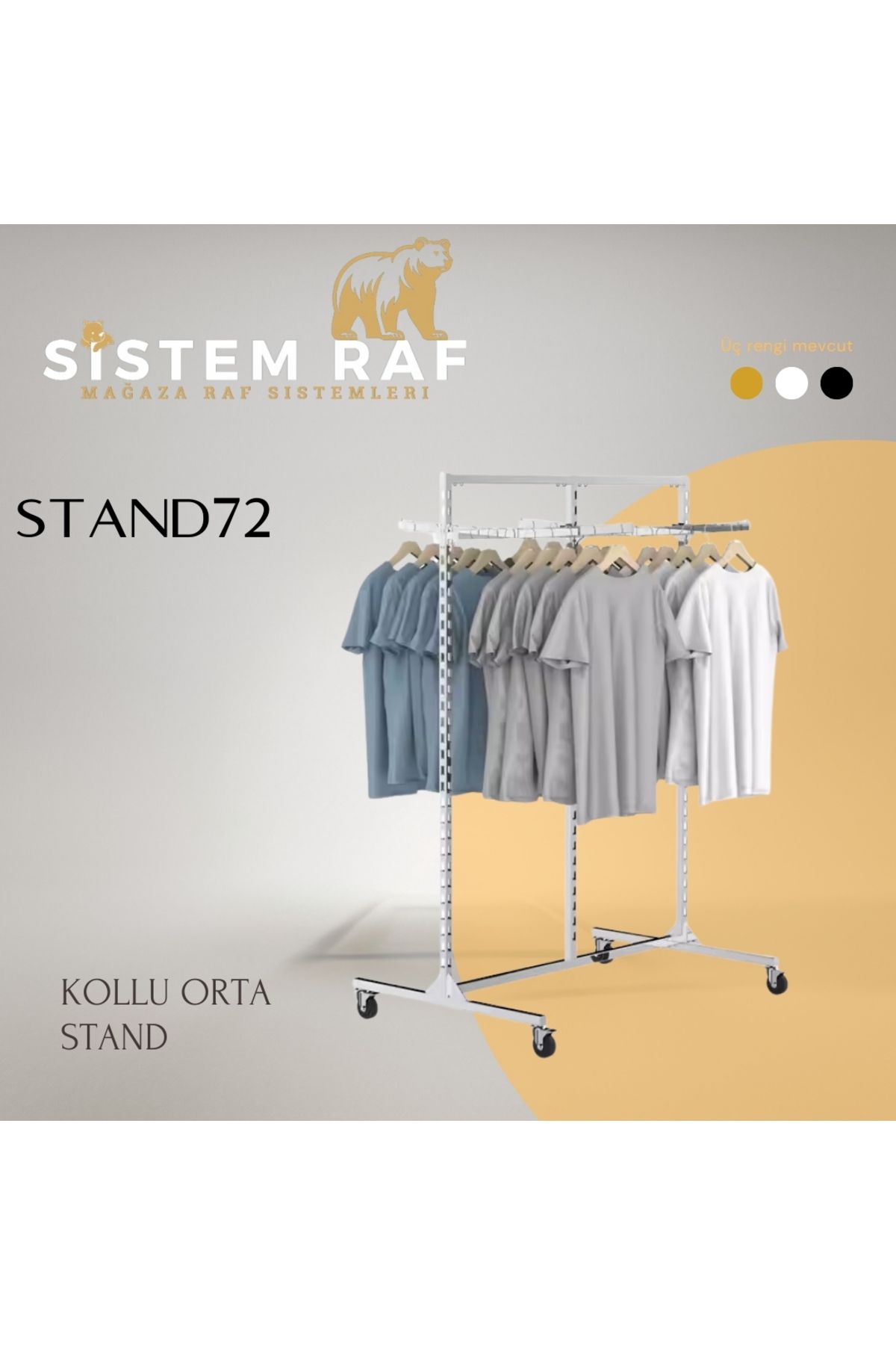 sistem raf Kollu Orta Stand - Elbise Askısı