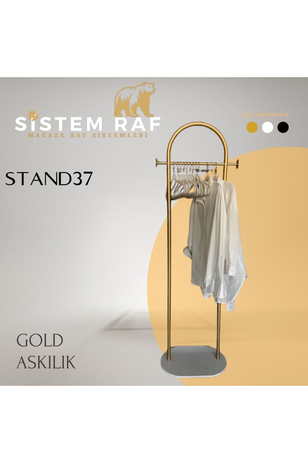 sistem raf Gold Askılık - Kombin Standı