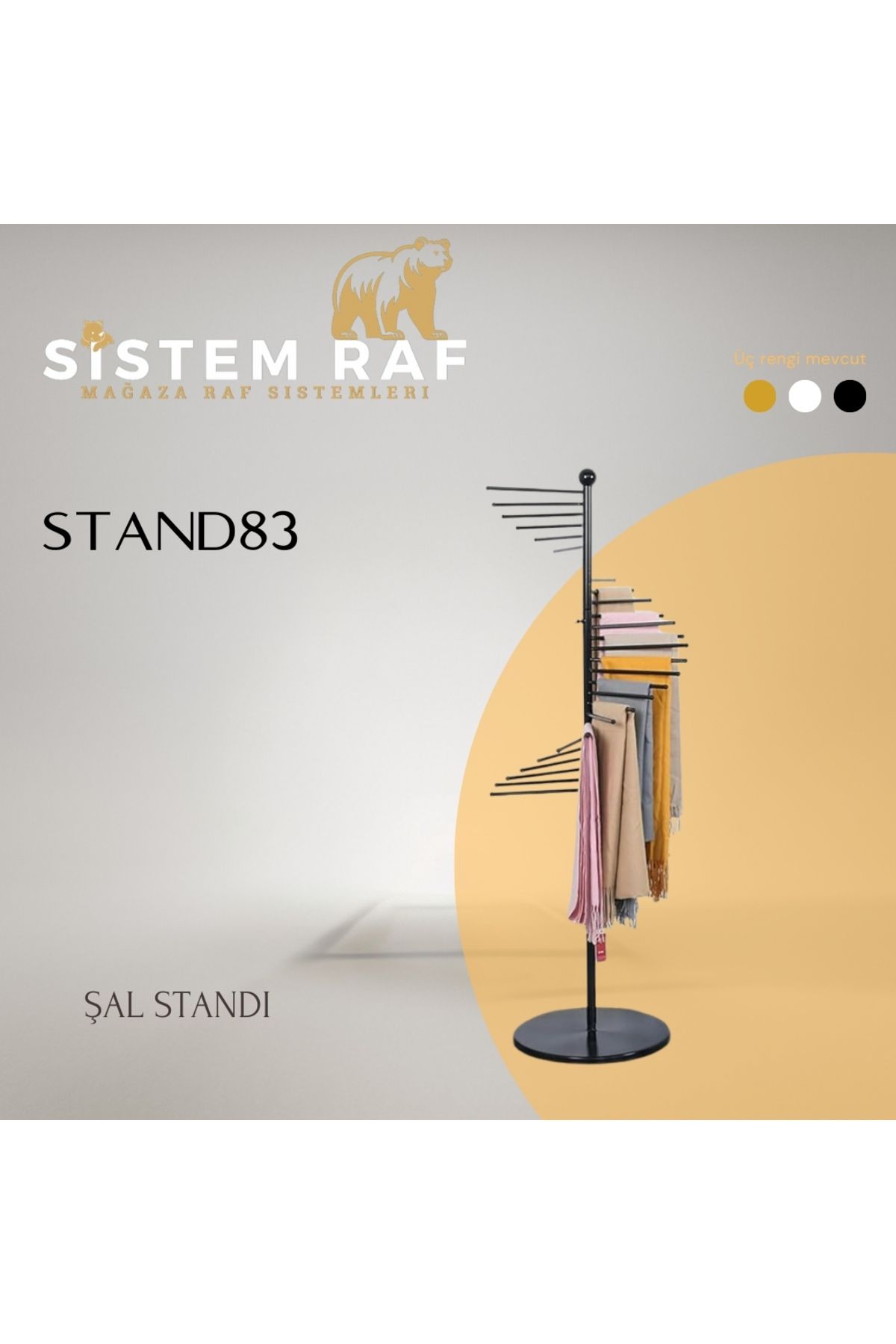 sistem raf Şal Standı - Şal ve Eşarp Askılığı