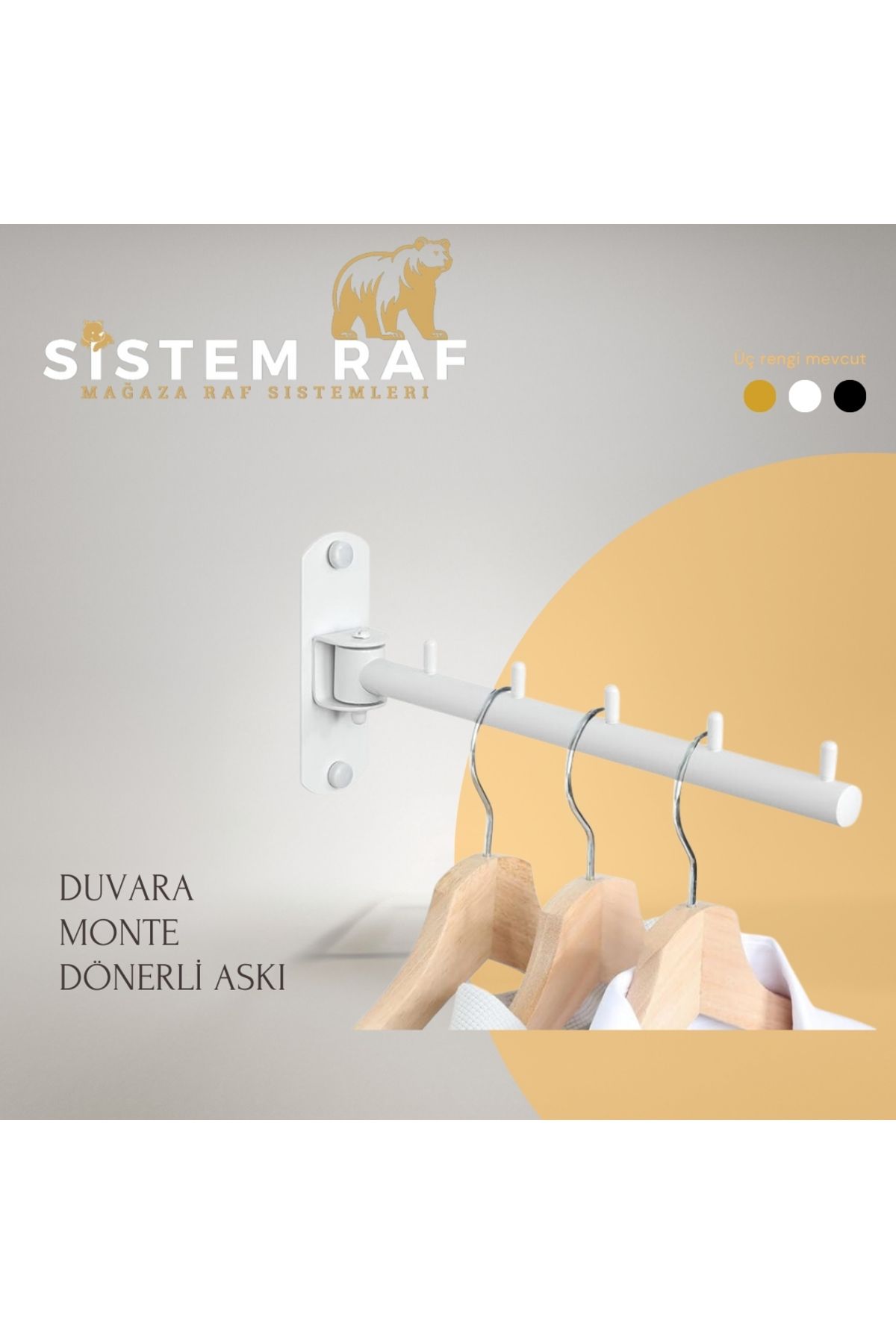 sistem raf Duvara Monte Dönerli Askılık