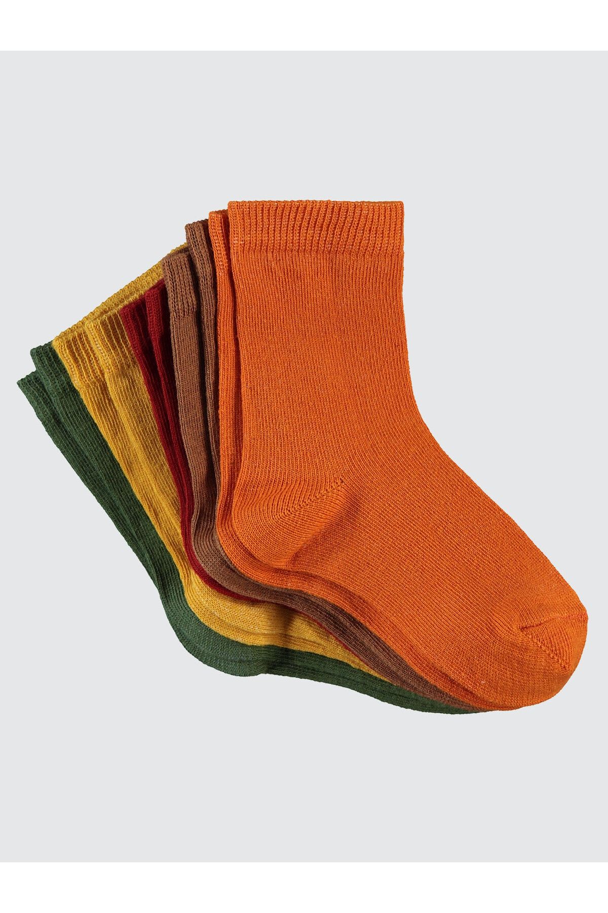 Civil Boys-Boy's 5-Piece Socks 2-12 Years Caramel 2