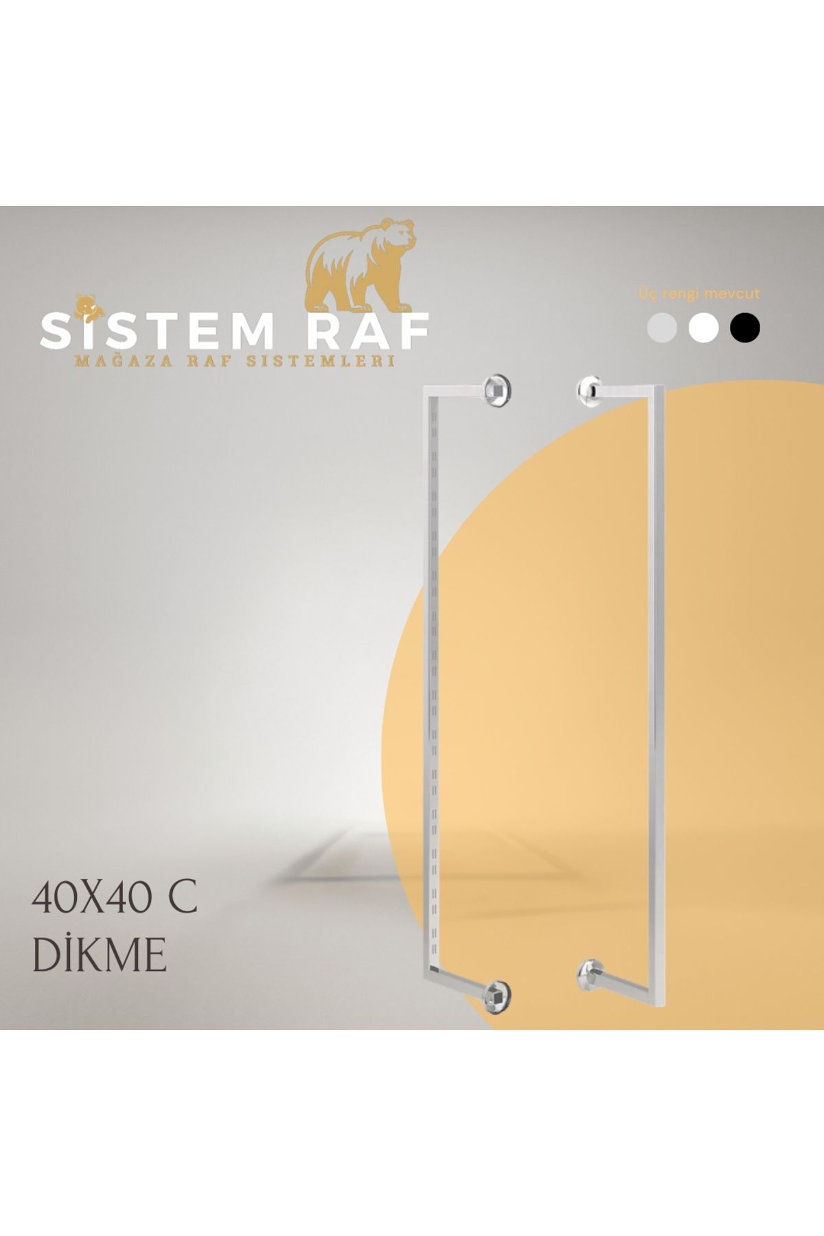 sistem raf C Dikme ( İçten Delikli) Raf Dikmesi