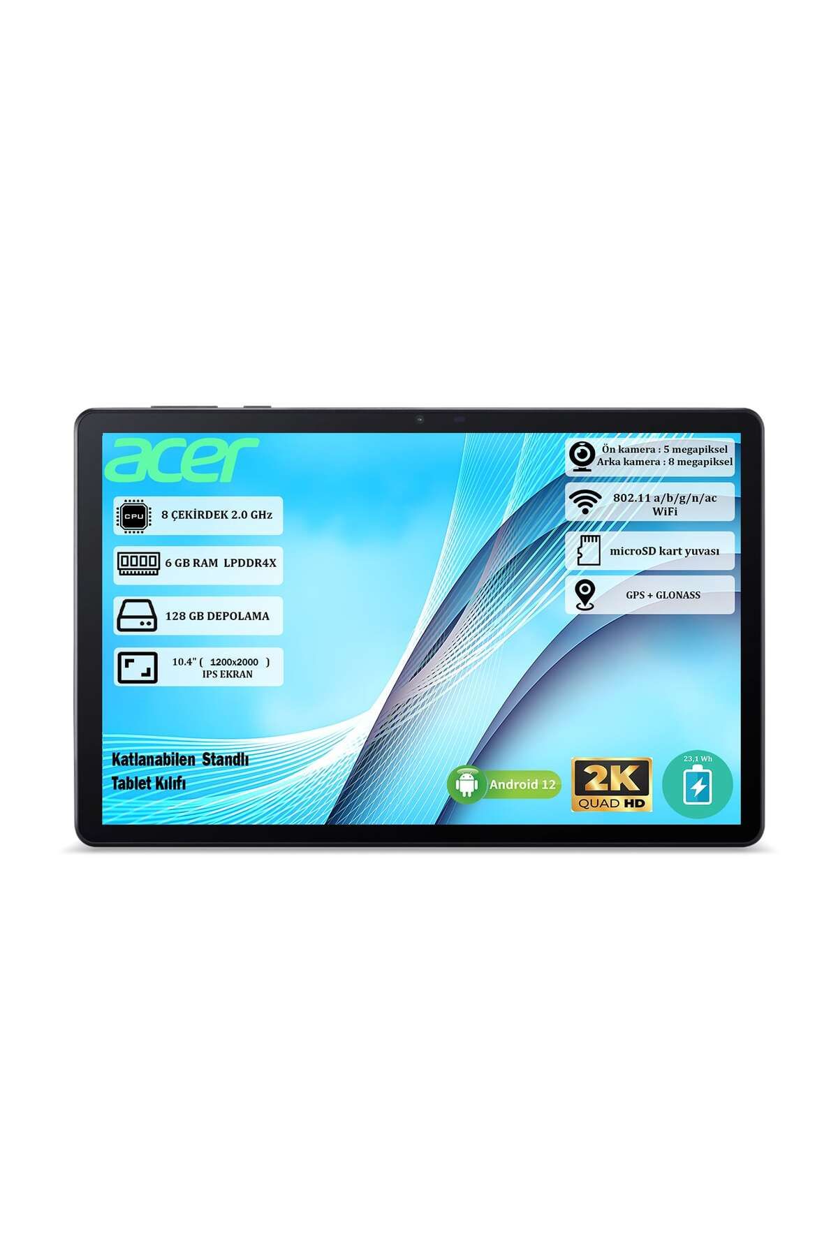 ACER Iconia Tab P10 6 Gb Ram 128 Gb Depolama 10.4
