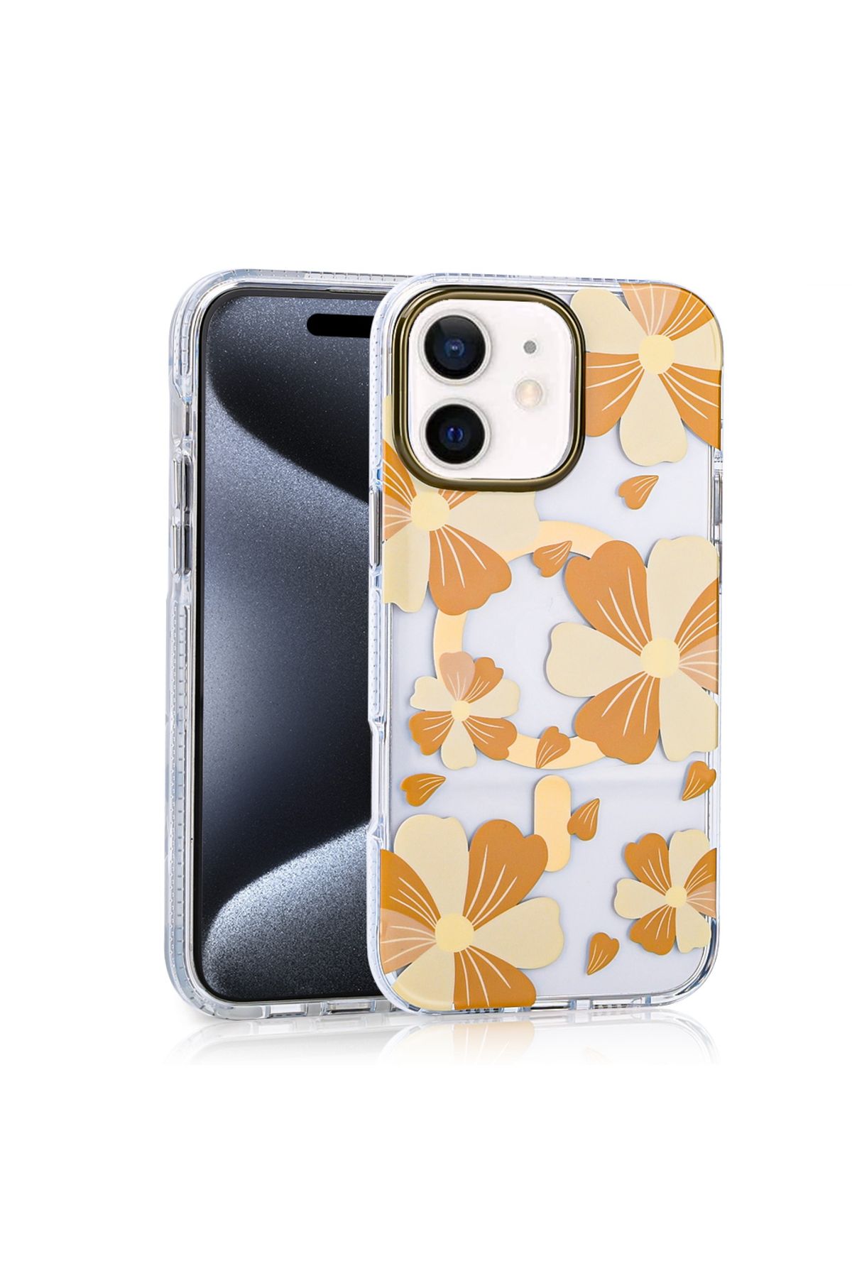 Five-online Apple iPhone 11 Magsafe Sarj Özellikli Darbelere Dayanıklı Naturally Flower Pattern Kapak