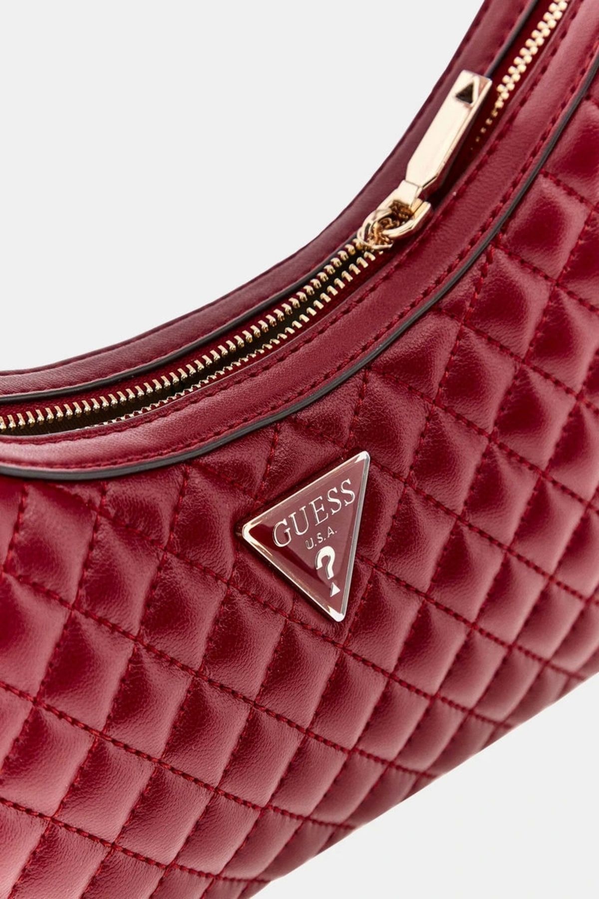 Guess-Women's Red Eco Rianee Quilted Shoulder Bag 4