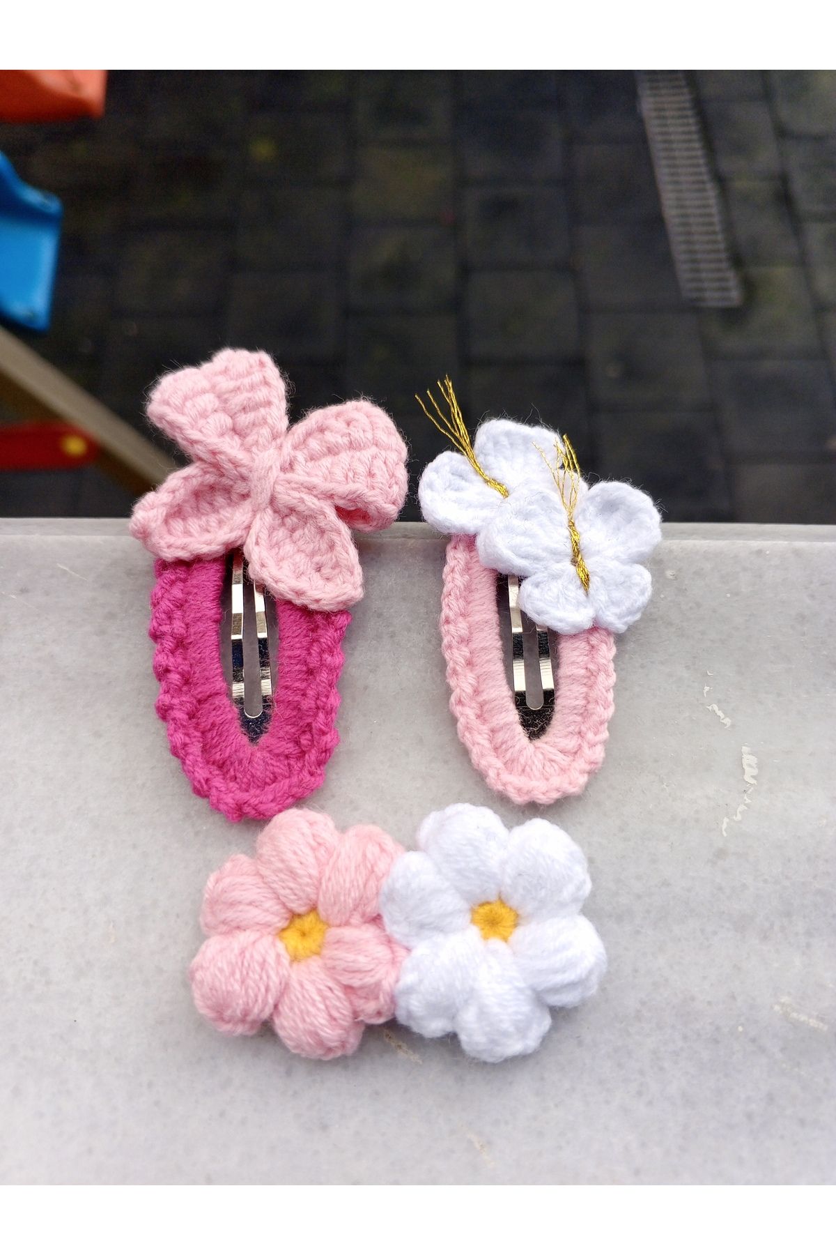 Jolly accesory-Buckle Knitted Snap Set for Mother and Child 5