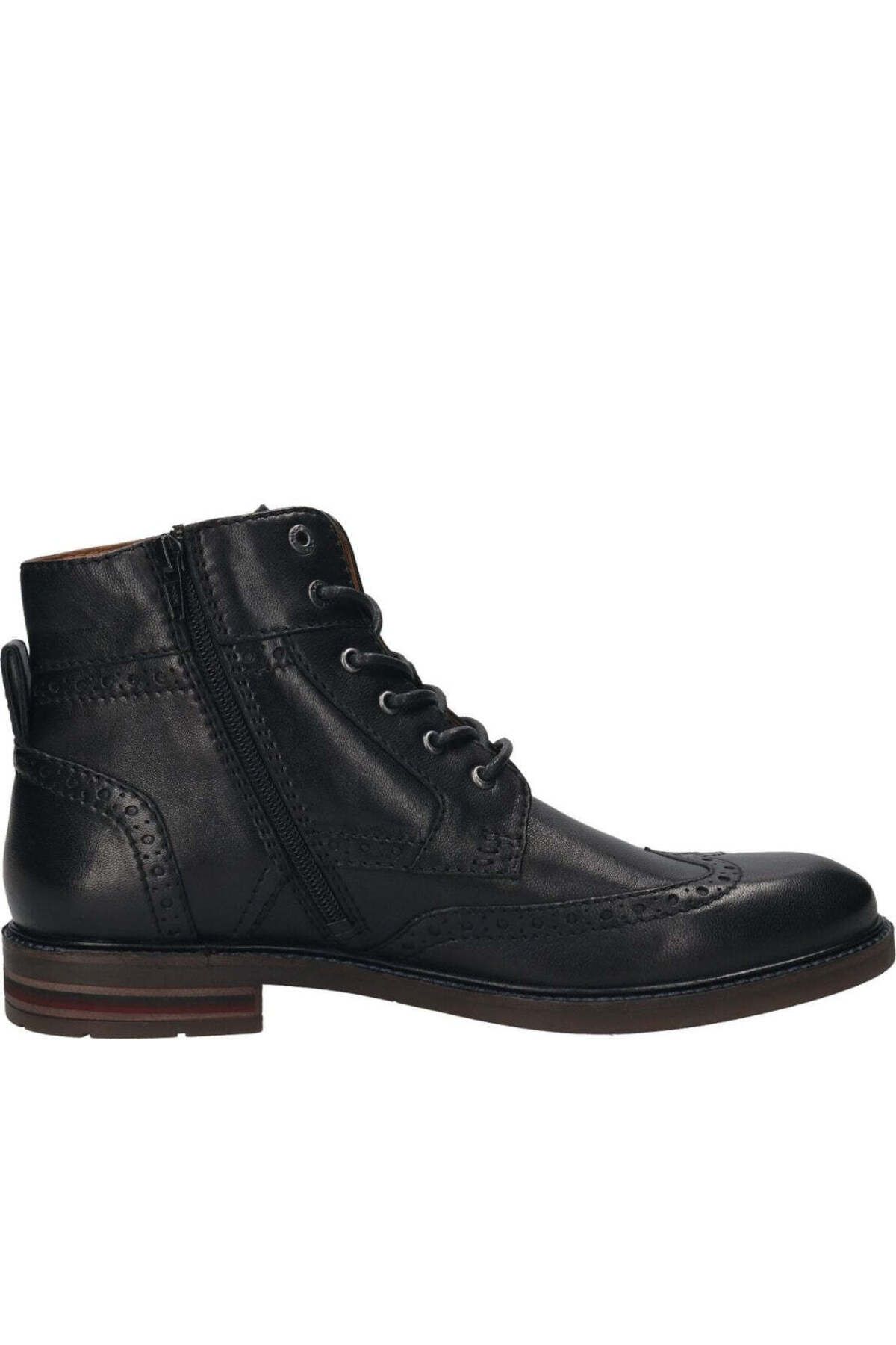 SALAMANDER-Black Booties Mens Shoes 4