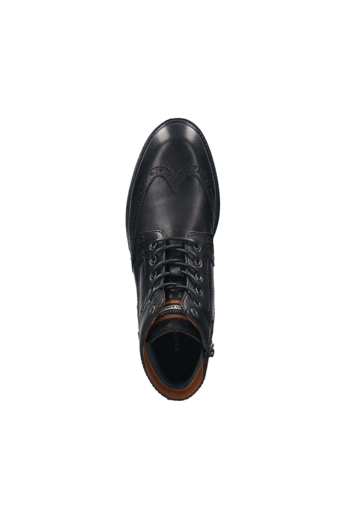 SALAMANDER-Black Booties Mens Shoes 6