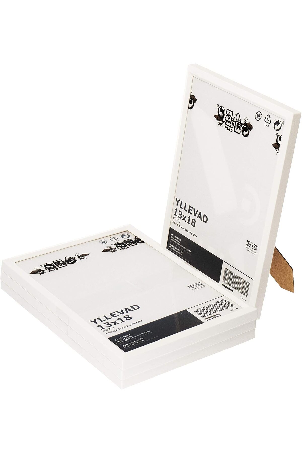 STOREMAX Yllevad resim çerçevesi, 13 x 18 cm, hafif, plastik ve karton, beyaz, 4 adet StarColxlect