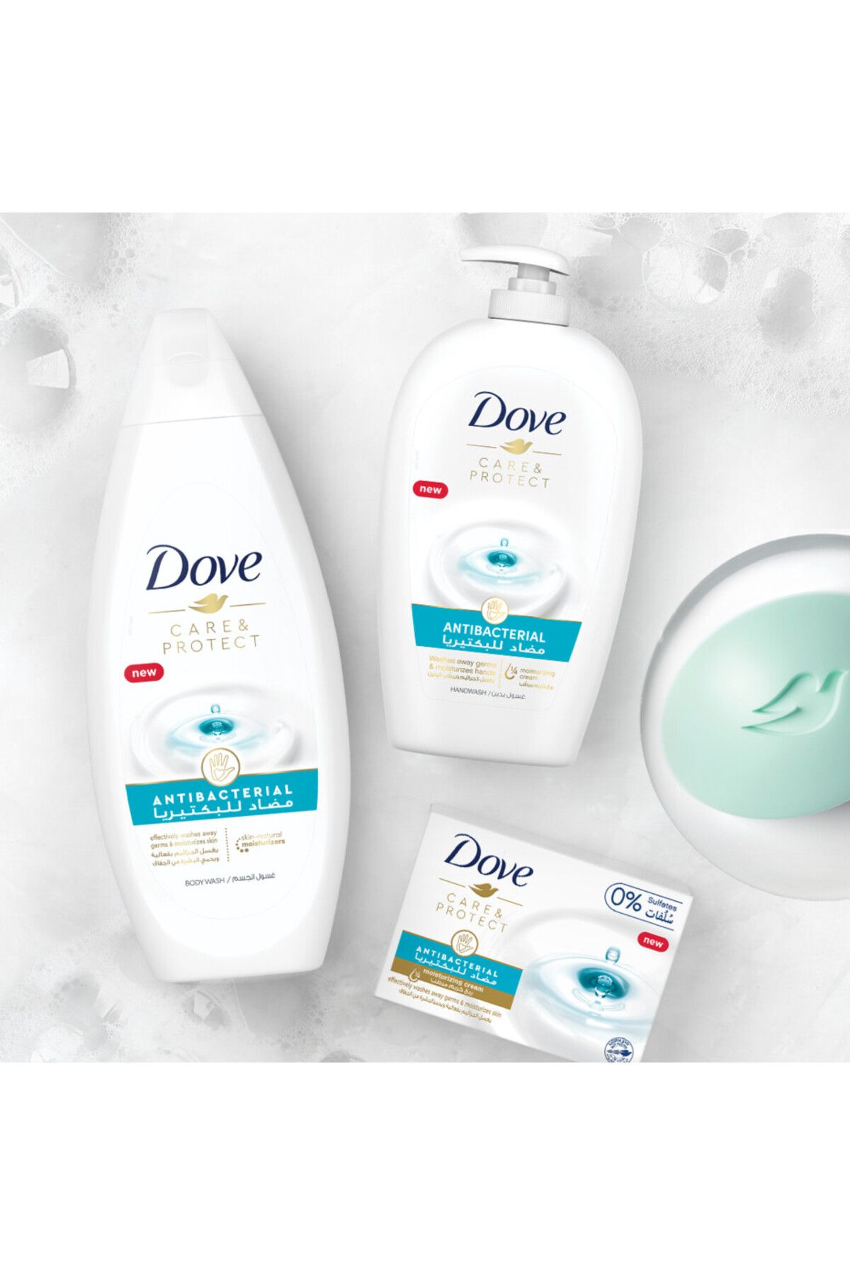 Dove-Antibacterial Hand Wash, with moisturising formula to protect from dryness and germs, 500ml 6