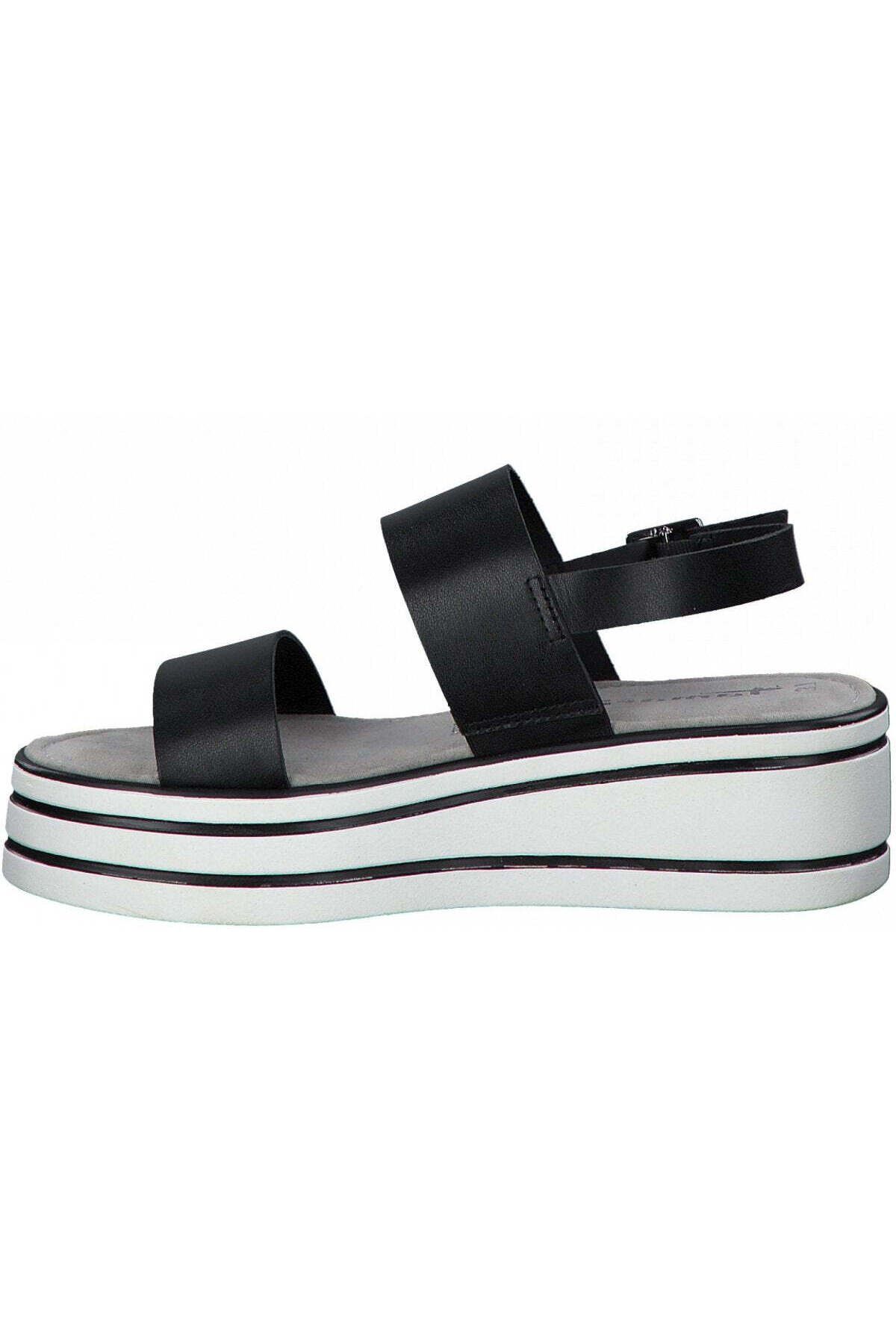 Tamaris-Black Sandals Womens Shoes 3