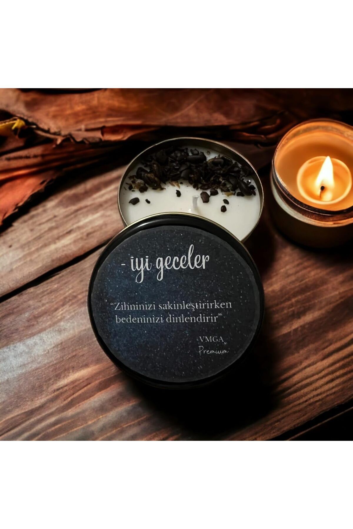 yenibagshop Kahve ve Vanilya Aromalı İyi Geceler Soya Mumu