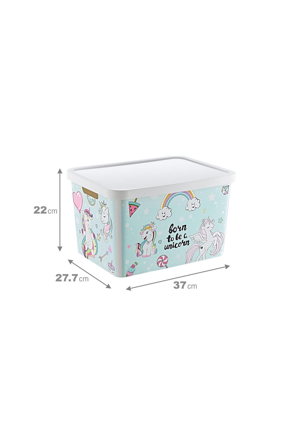 Smartware-Stafi Patterned Multi-Purpose Box with Lid 18 LT 3