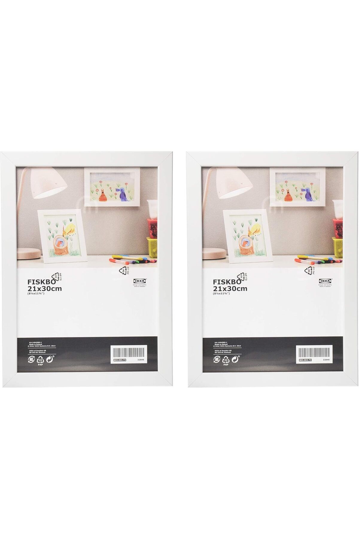 yenibagshop 21x30 cm beyaz fotğraf çerçeve si 2 adet