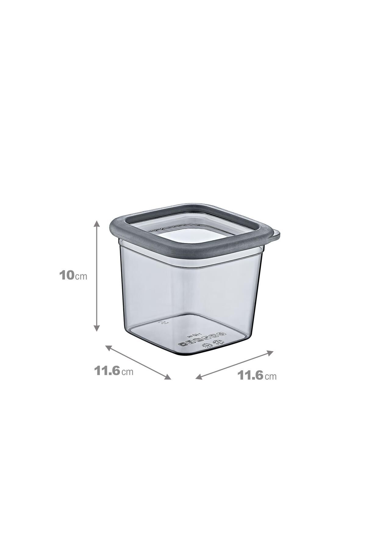 Smartware-Anthracite 740 ml - Set of 24 Square Storage Containers 4