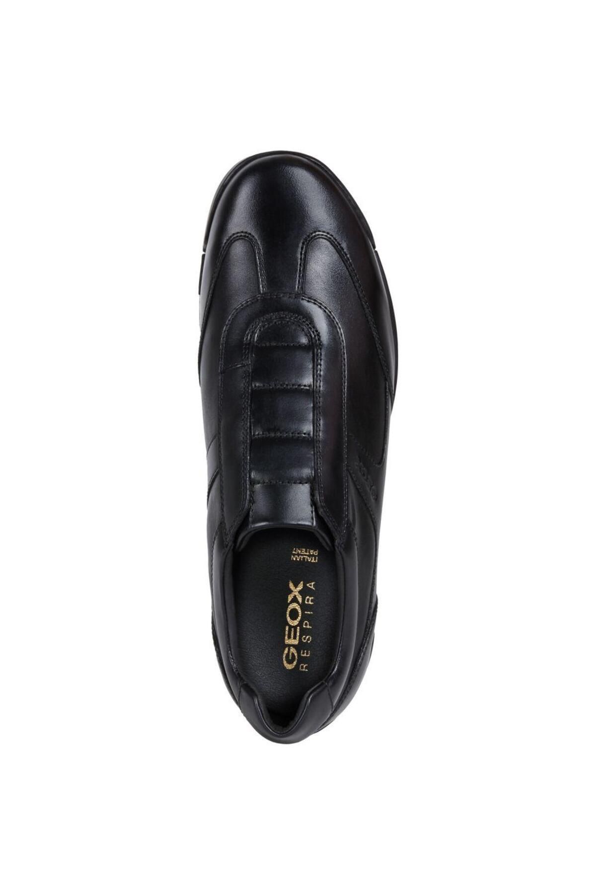 Geox-Black Flats Mens Shoes 5