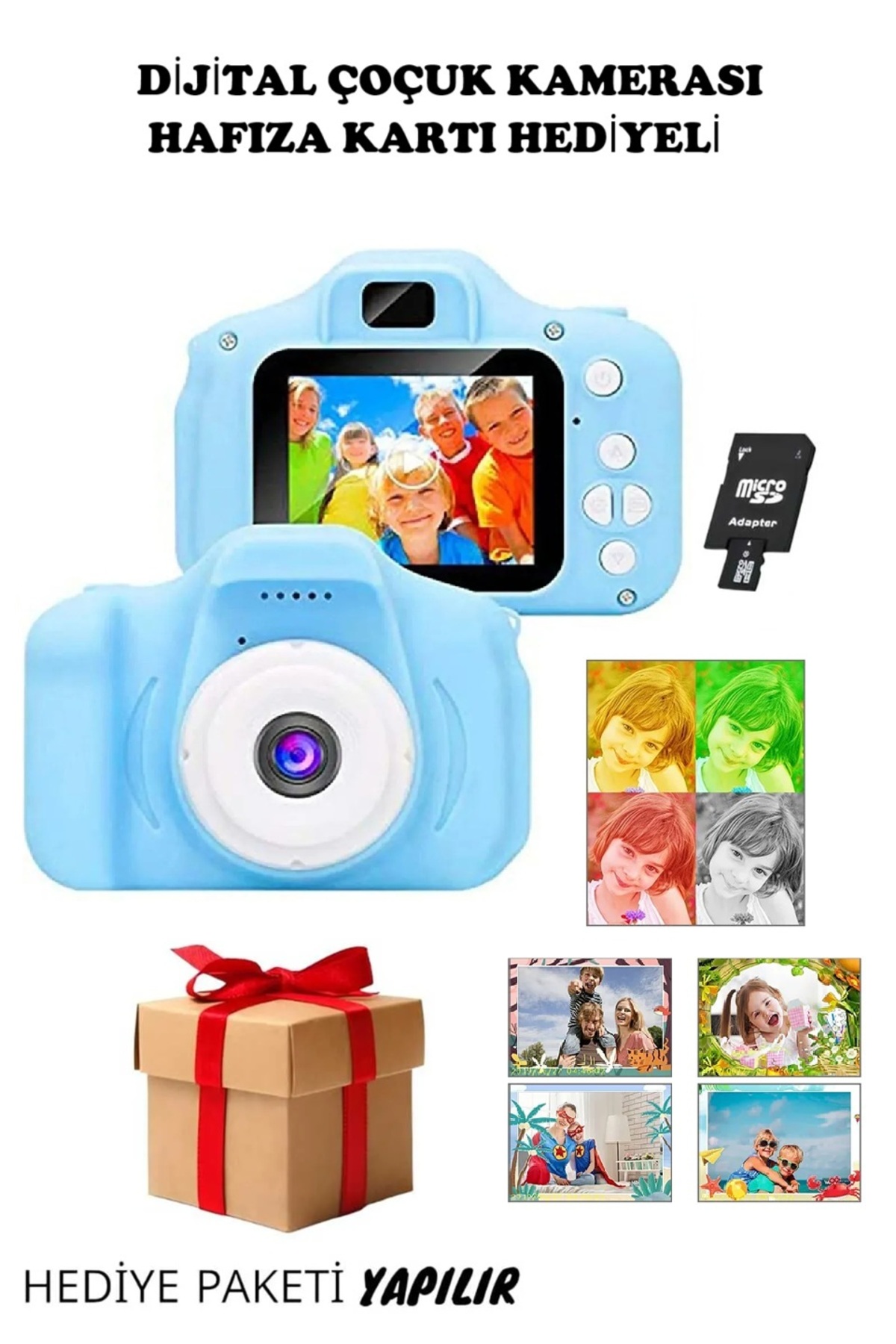 Mmctech Mini Fotoğraf Makinesi Çocuk Için Eğitici Video Kamera 1080p Hd Ekran Digital Usb Şarjlı Lens Camera