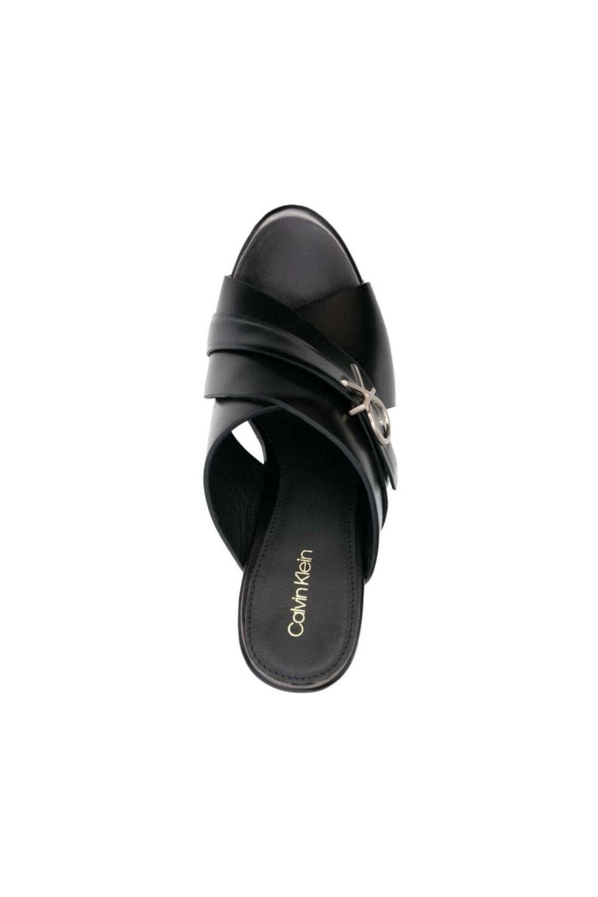 Calvin Klein-Sandale negre Pantofi dama 4