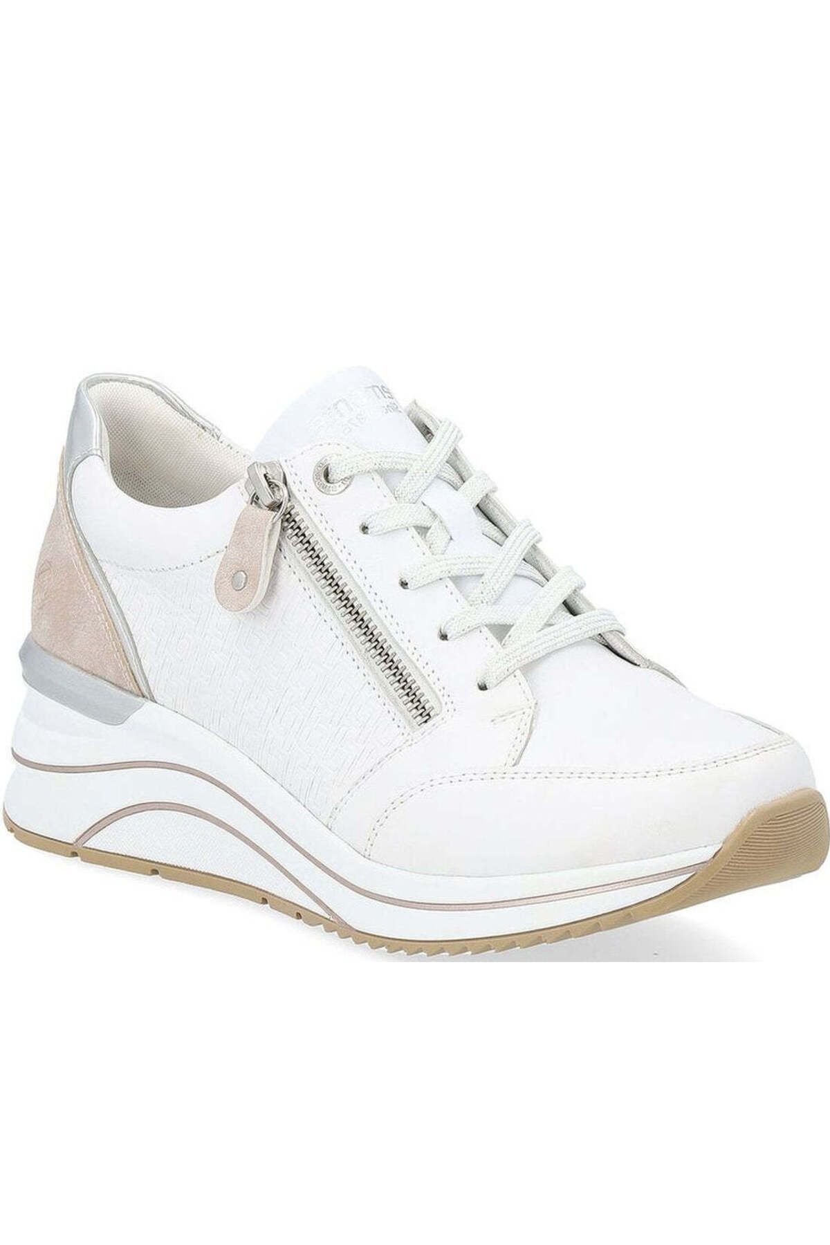 Remonte-White Trainers Womens Shoes 1