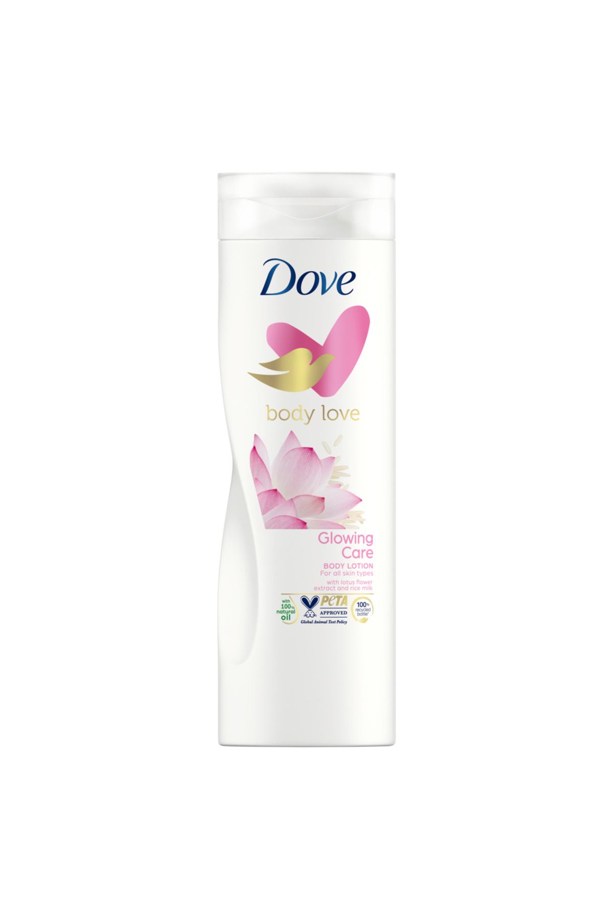 Dove-Body Love Glowing Care Body Lotion, 100% Natural Oils, Lotus Flower Extract & Rice Milk, 400ml 1