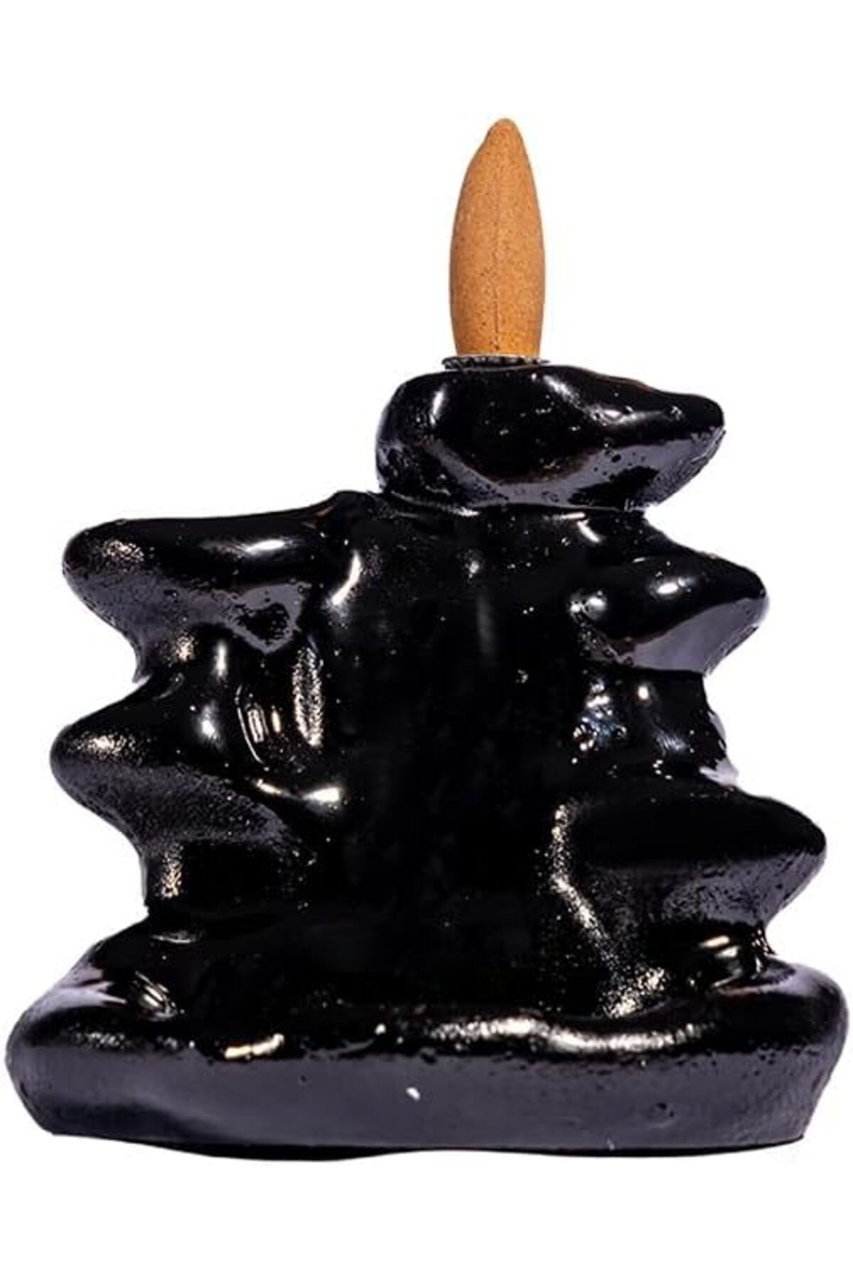 STOREMAX dlshop Home Geri Akışlı Mistik Sisyphos (Kaya) Şelale Tütsülük Black Backflow+2 Konik Lavanta