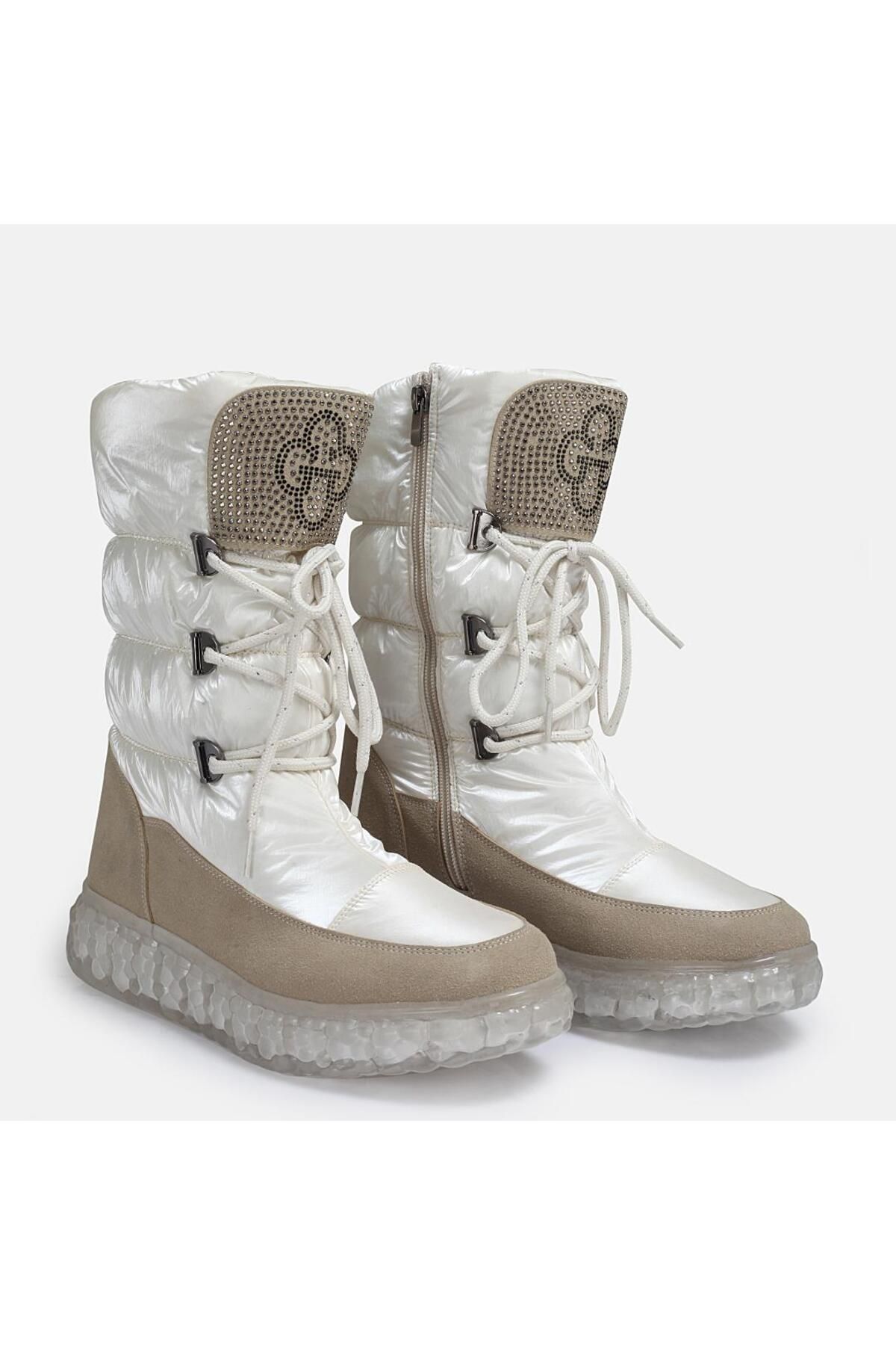 37Numara-Beige Large Size Snow Boots - 42-43-44-45 2