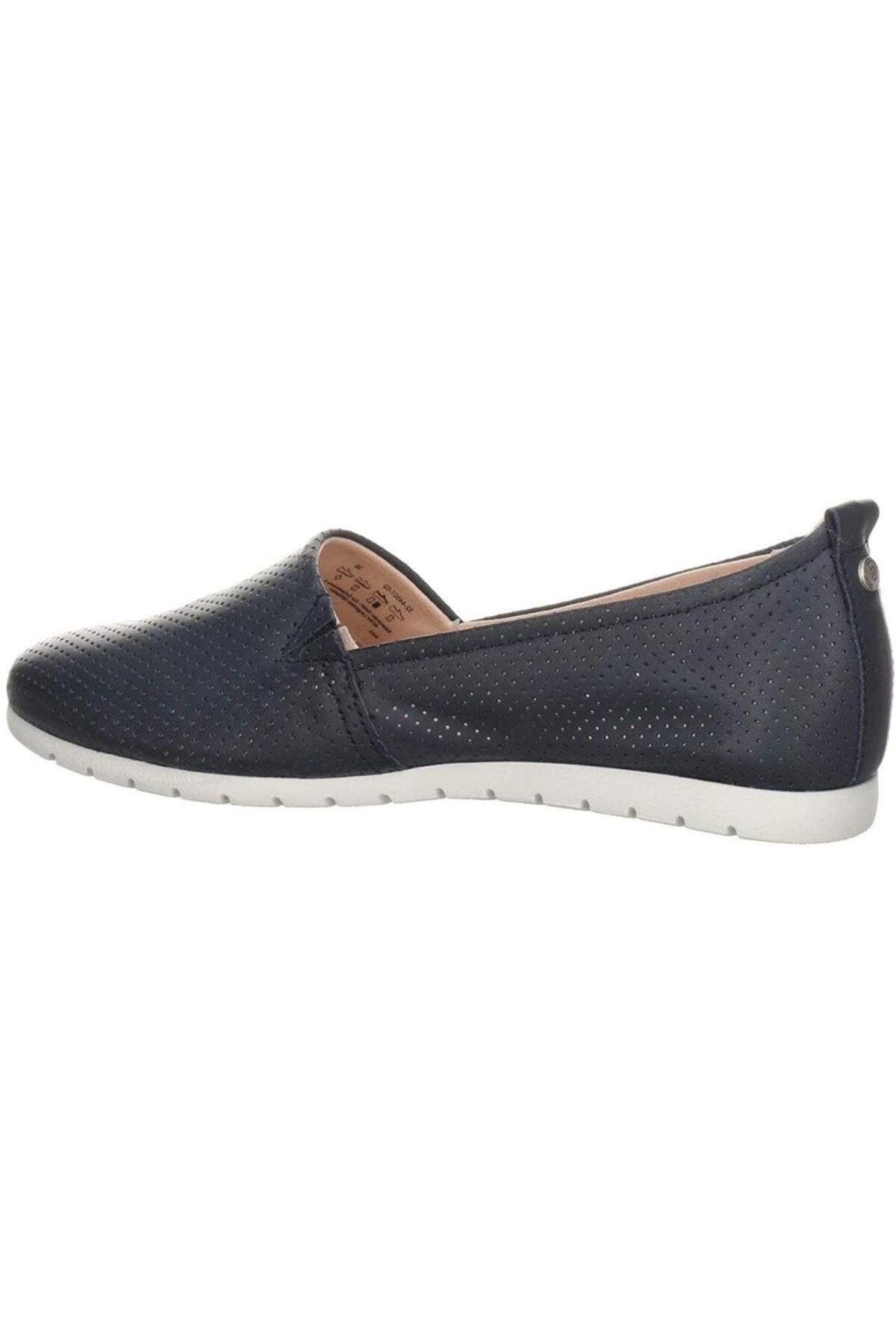 SALAMANDER-Blue Flats Womens Shoes 3