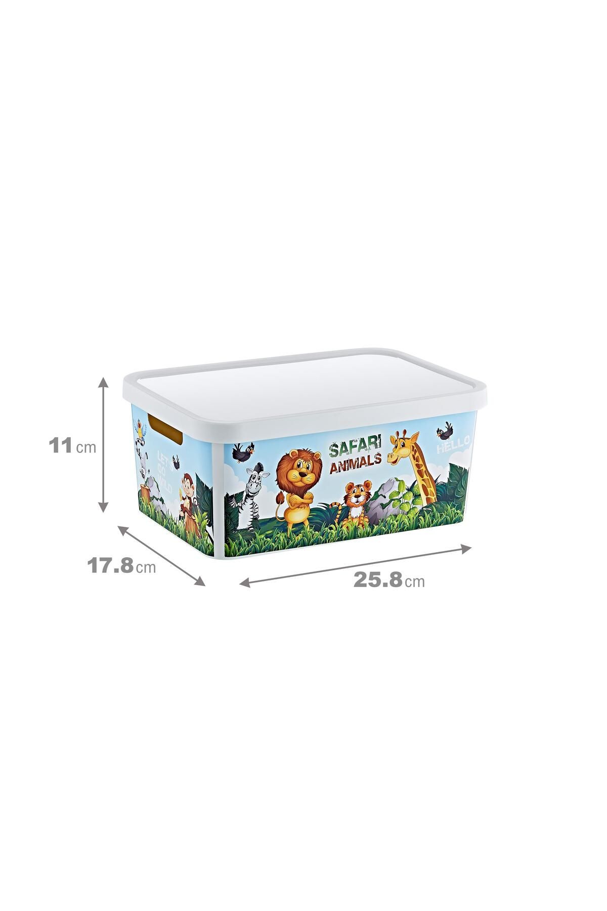 Smartware-Stafi Patterned Multi-Purpose Box with Lid 4.5 lt 3