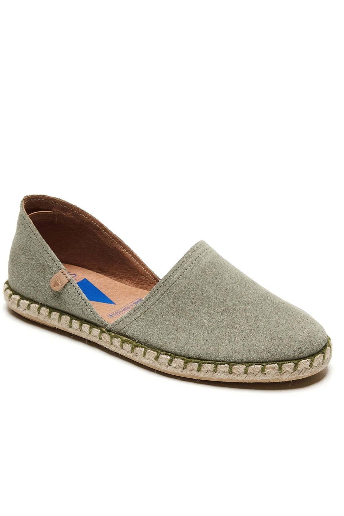 VERBENAS-Green Flats Womens Shoes 1