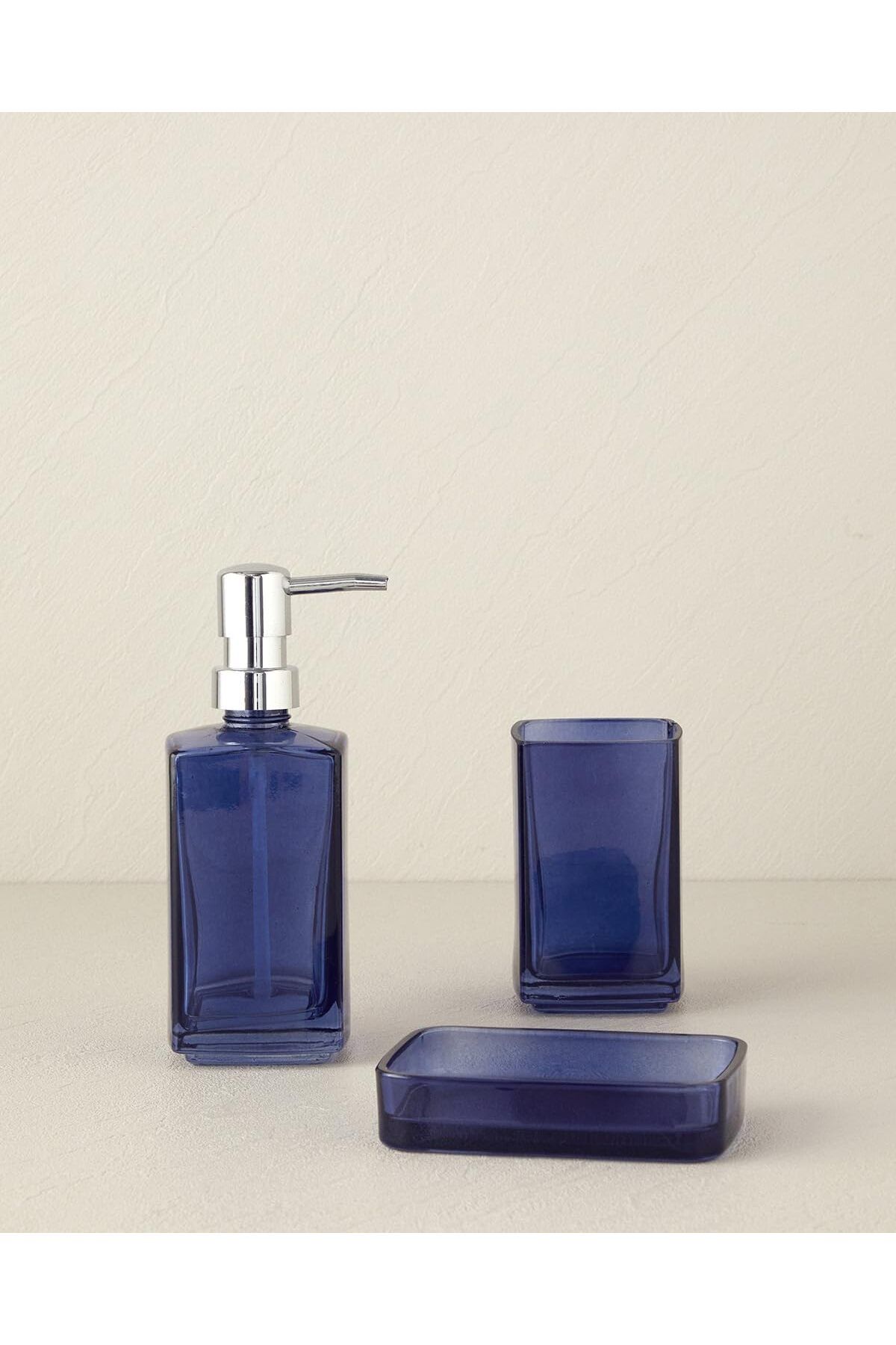 STOREMAX MU-ARTSHOP Home Gloria Cam Banyo Seti Mavi tnca 871301