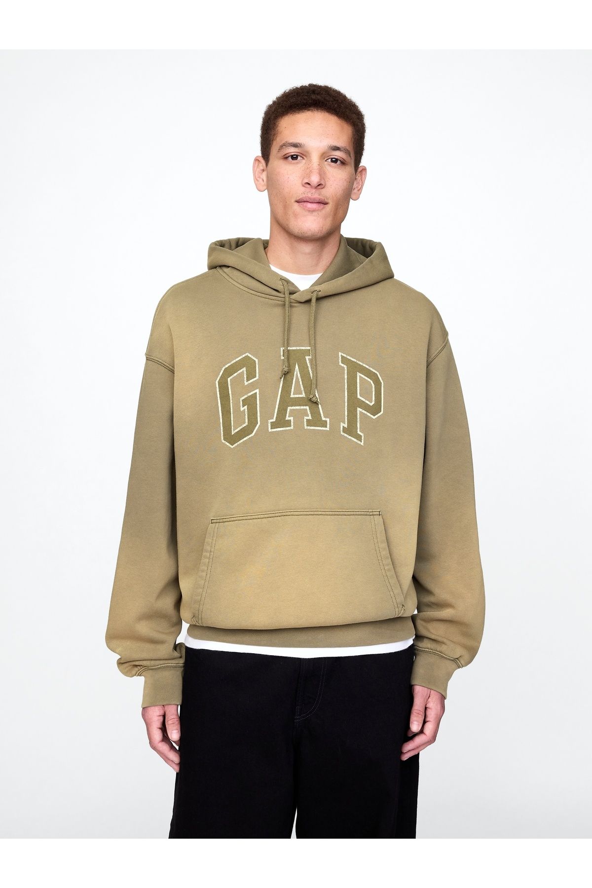 GAP Erkek Yeşil Vintage Soft Oversize Gap Logo Sweatshirt