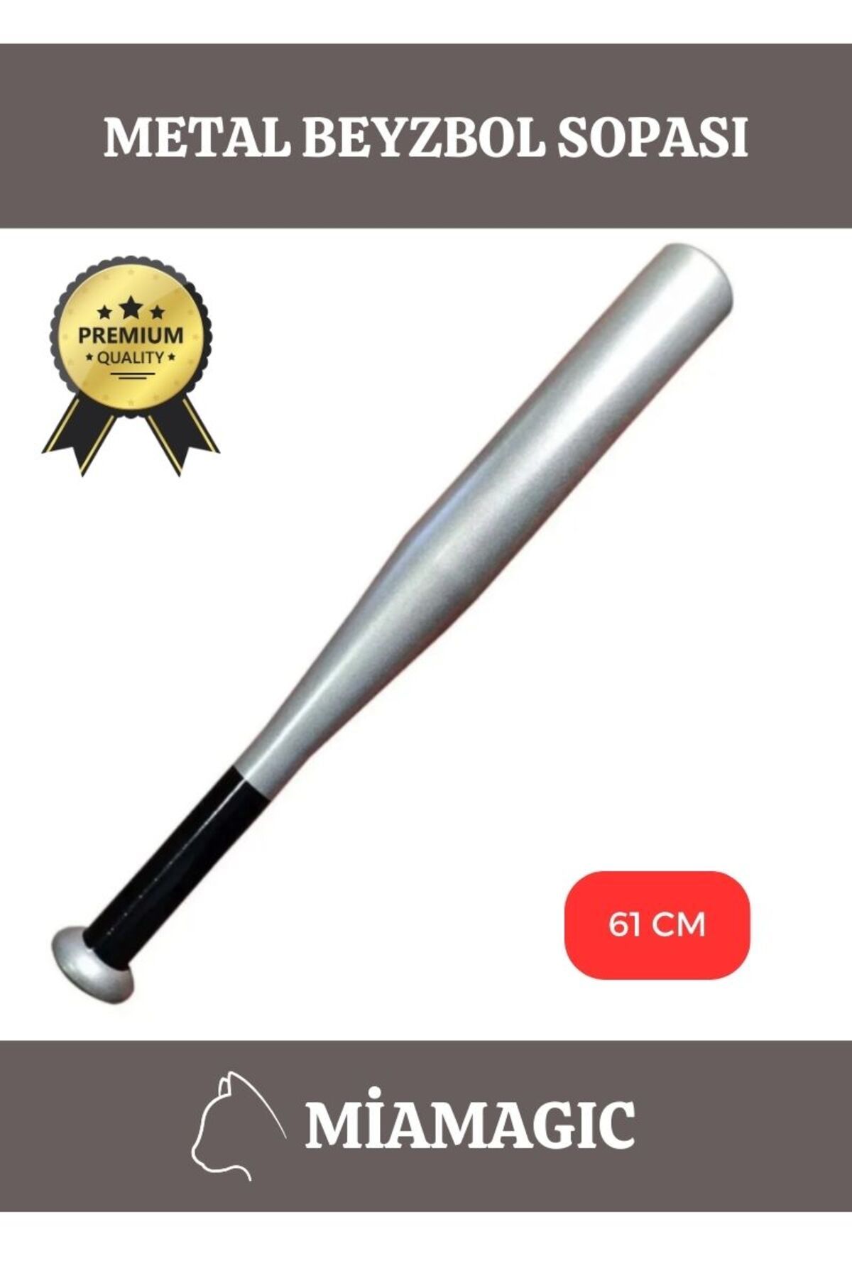 Miamagic Özel Üretim Premium Metal Baseboll Kırılmaz Kaliteli Beyzbol Sopası 61 Cm