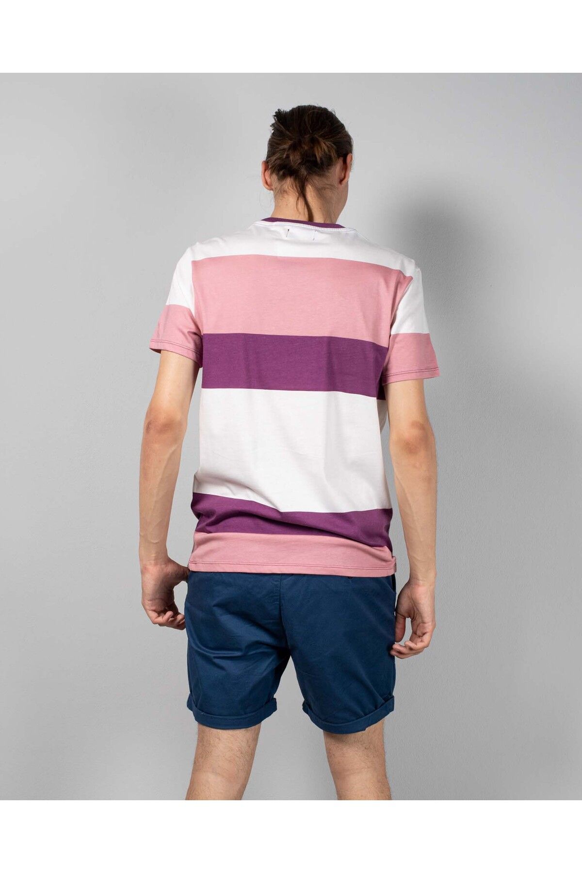 Miniprix-Short sleeve striped cotton T-shirt 24KOS03038 3