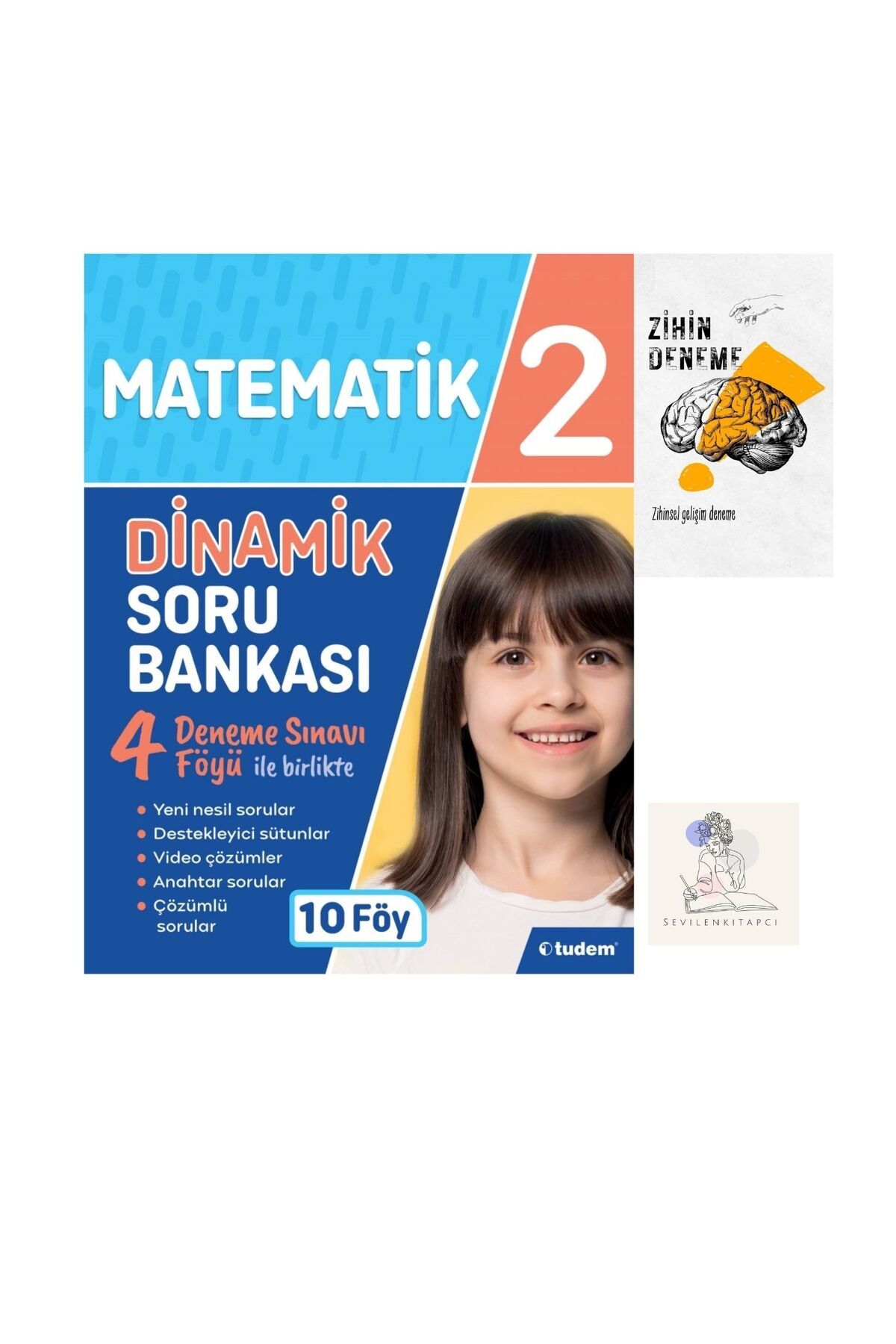 Tudem Yayınları TUDEM 2.SINIF DİNAMİK MATEMATİK SORU BANKASI-ZİHİNDENEME-SH50