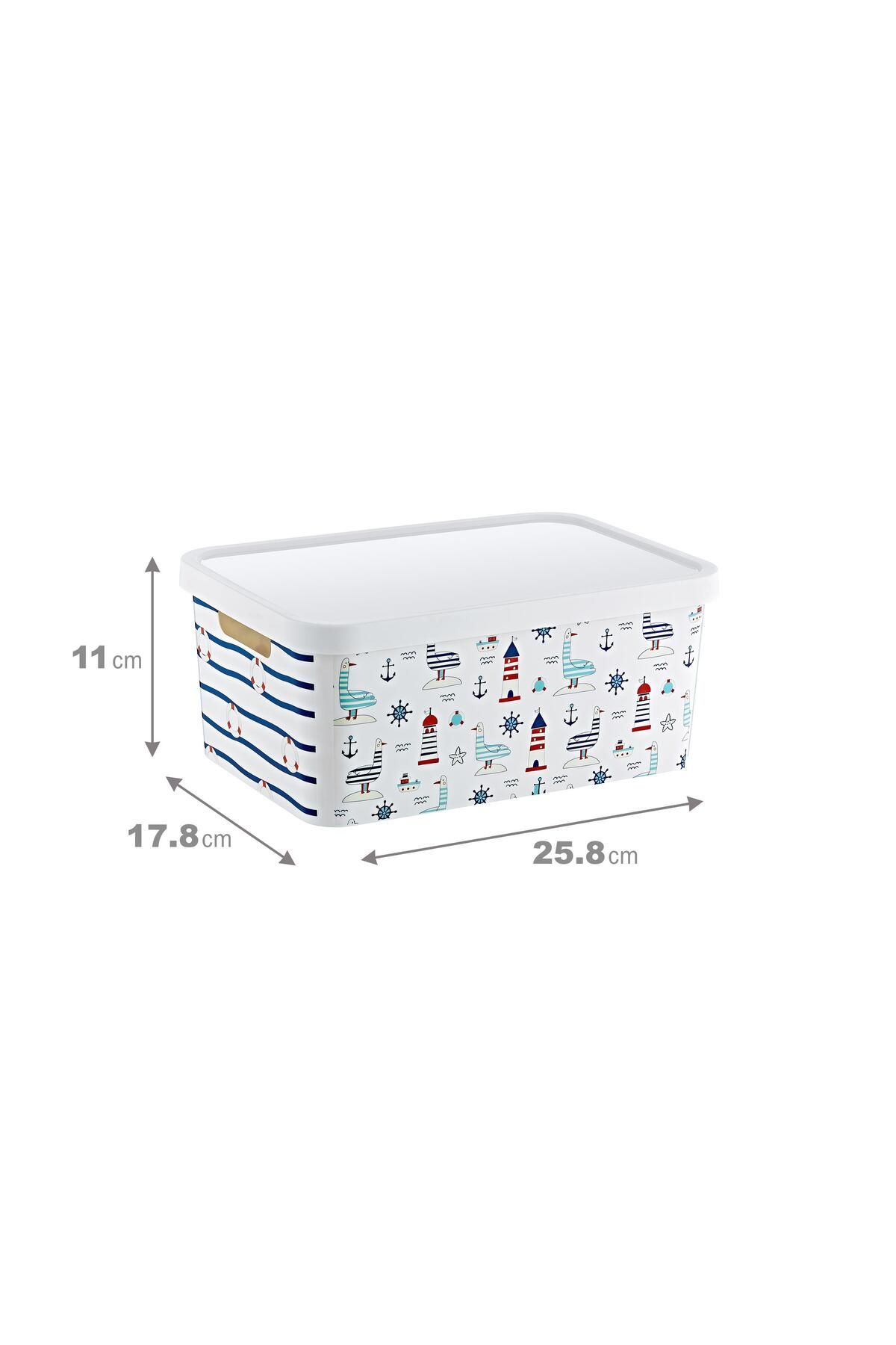 Smartware-Stafi Patterned Multi-Purpose Box with Lid 4.5 lt 3