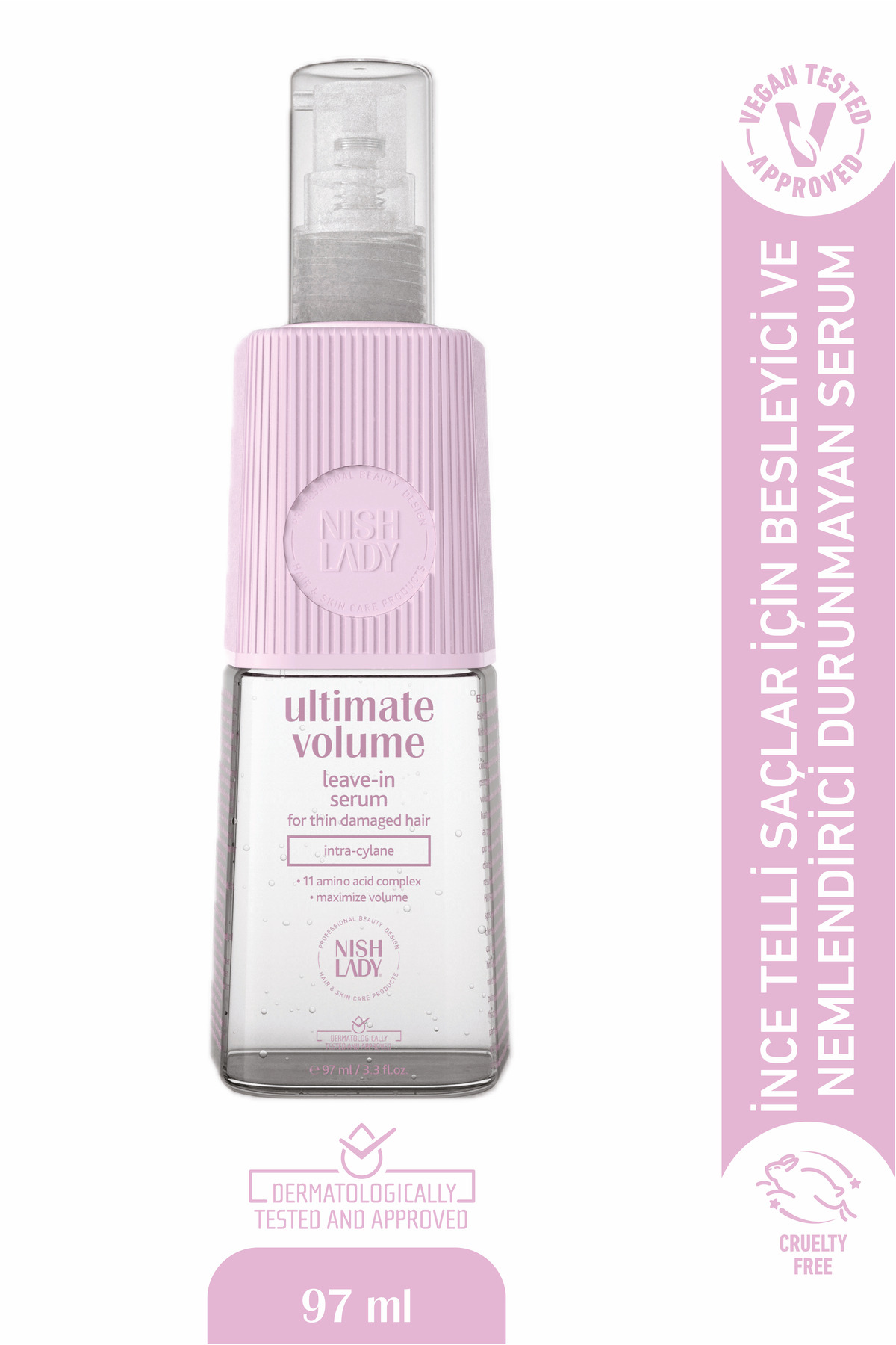 NISHLADY Ultimate Volume Hacim Verici Saç Serumu – Zayıf ve Yıpranmış Saçlara Özel Onarıcı Bakım Serumu — 8682035086819