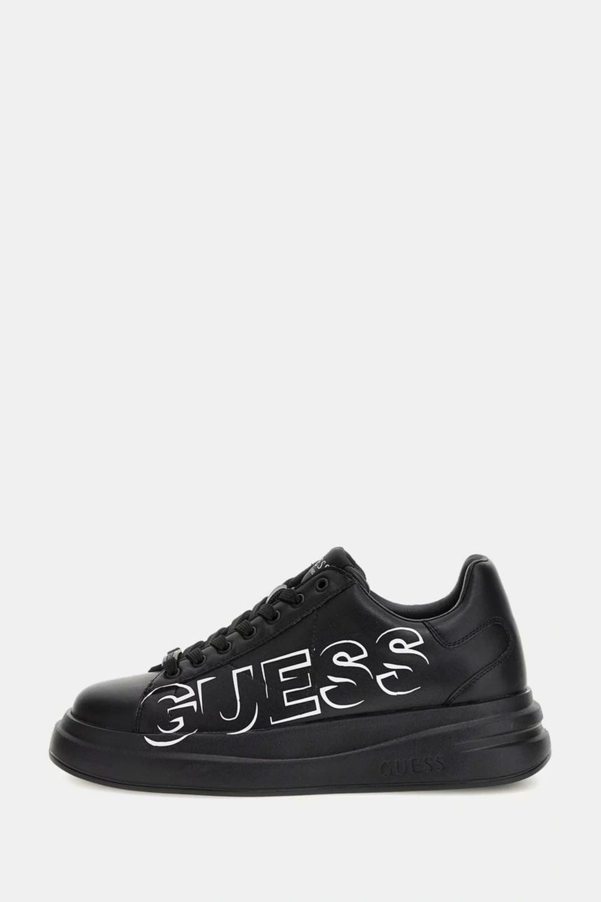 Guess Erkek Siyah Elba Logolu Sneaker