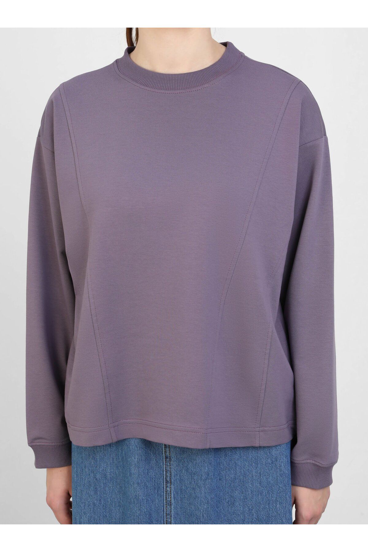 Benin-Oversize Short Sweatshirt - Lavender - Benin 3