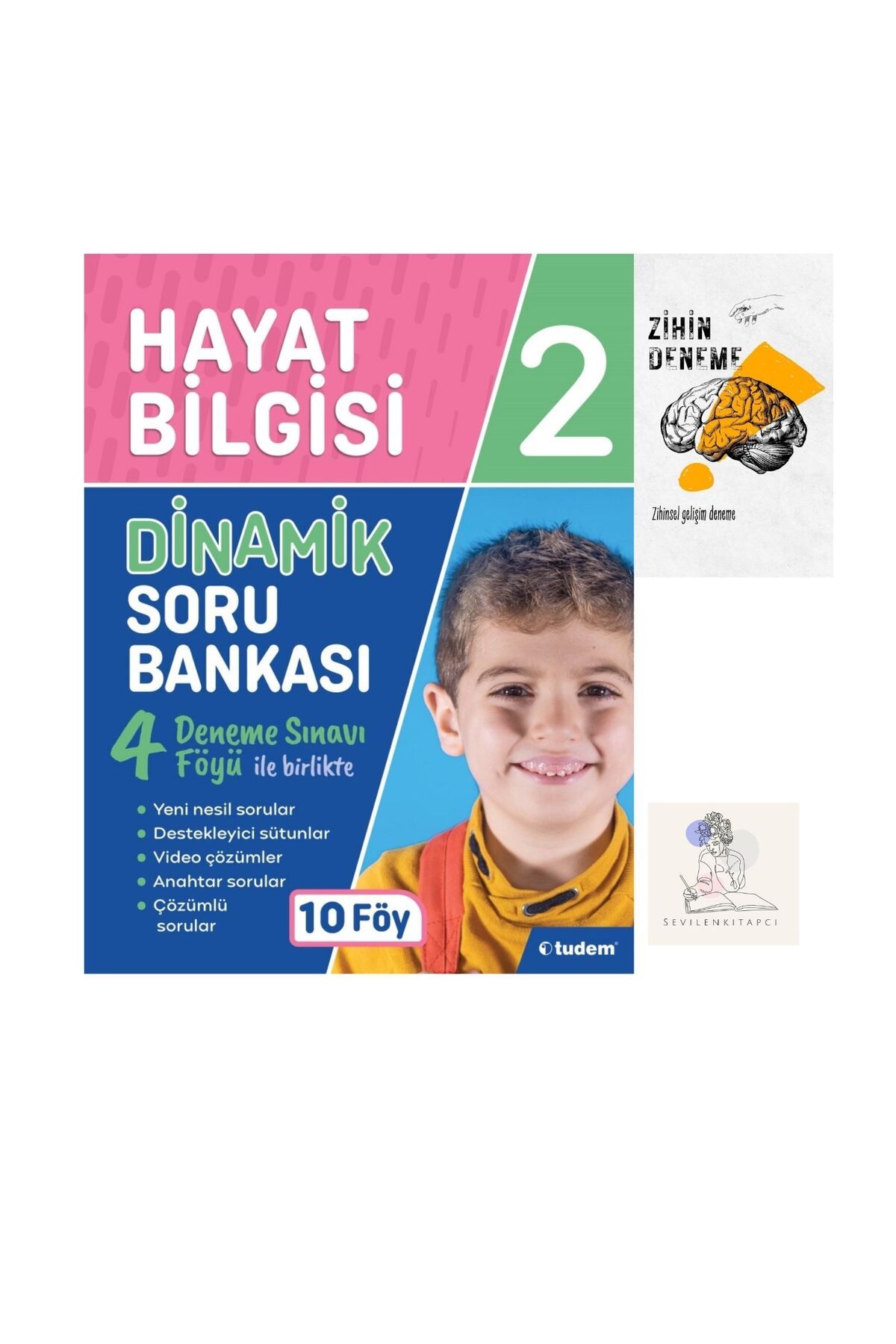 Tudem Yayınları TUDEM 2.SINIF DİNAMİK HAYAT BİLGİSİ SORU BANKASI-ZİHİNDENEME-SH454