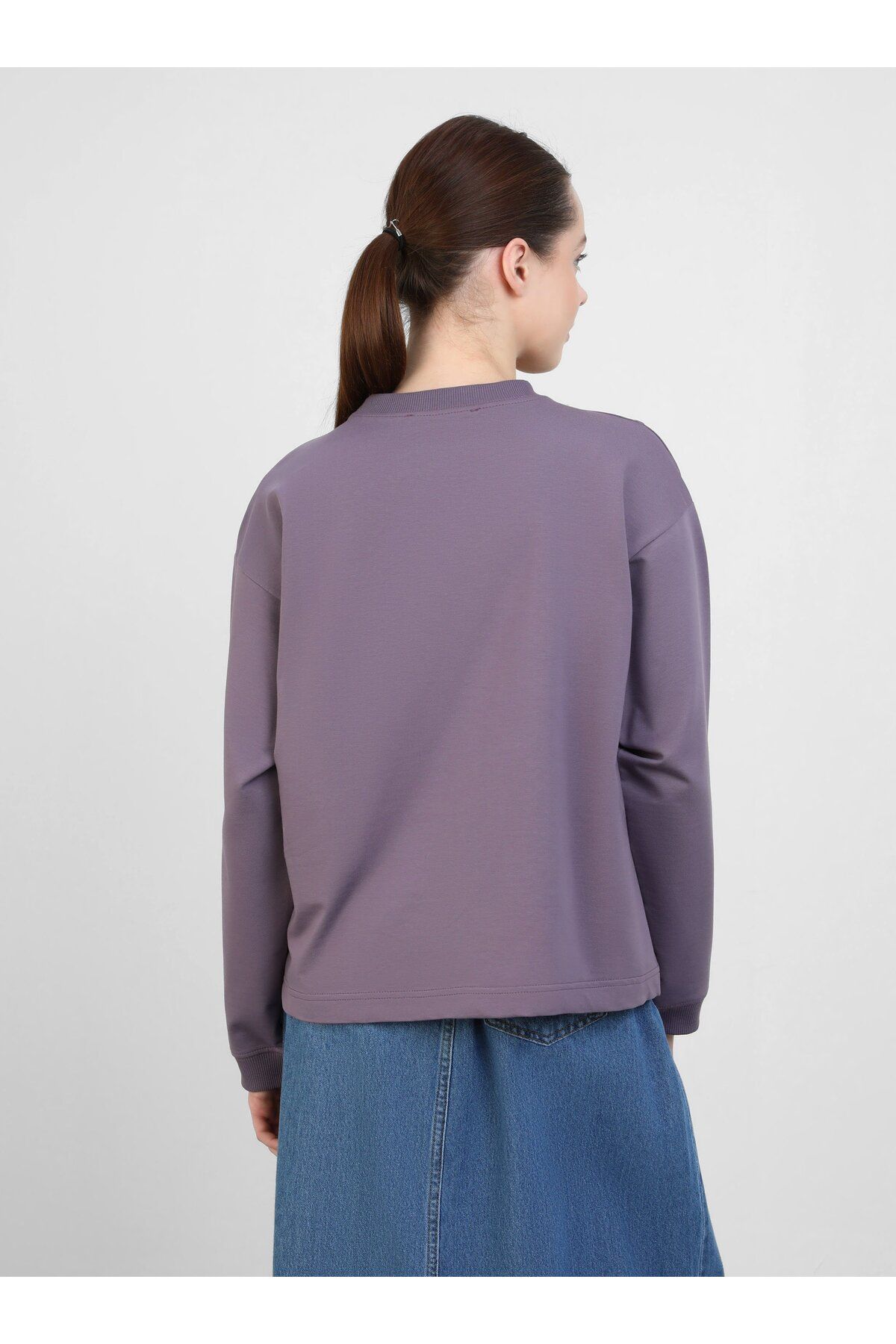 Benin-Oversize Short Sweatshirt - Lavender - Benin 5