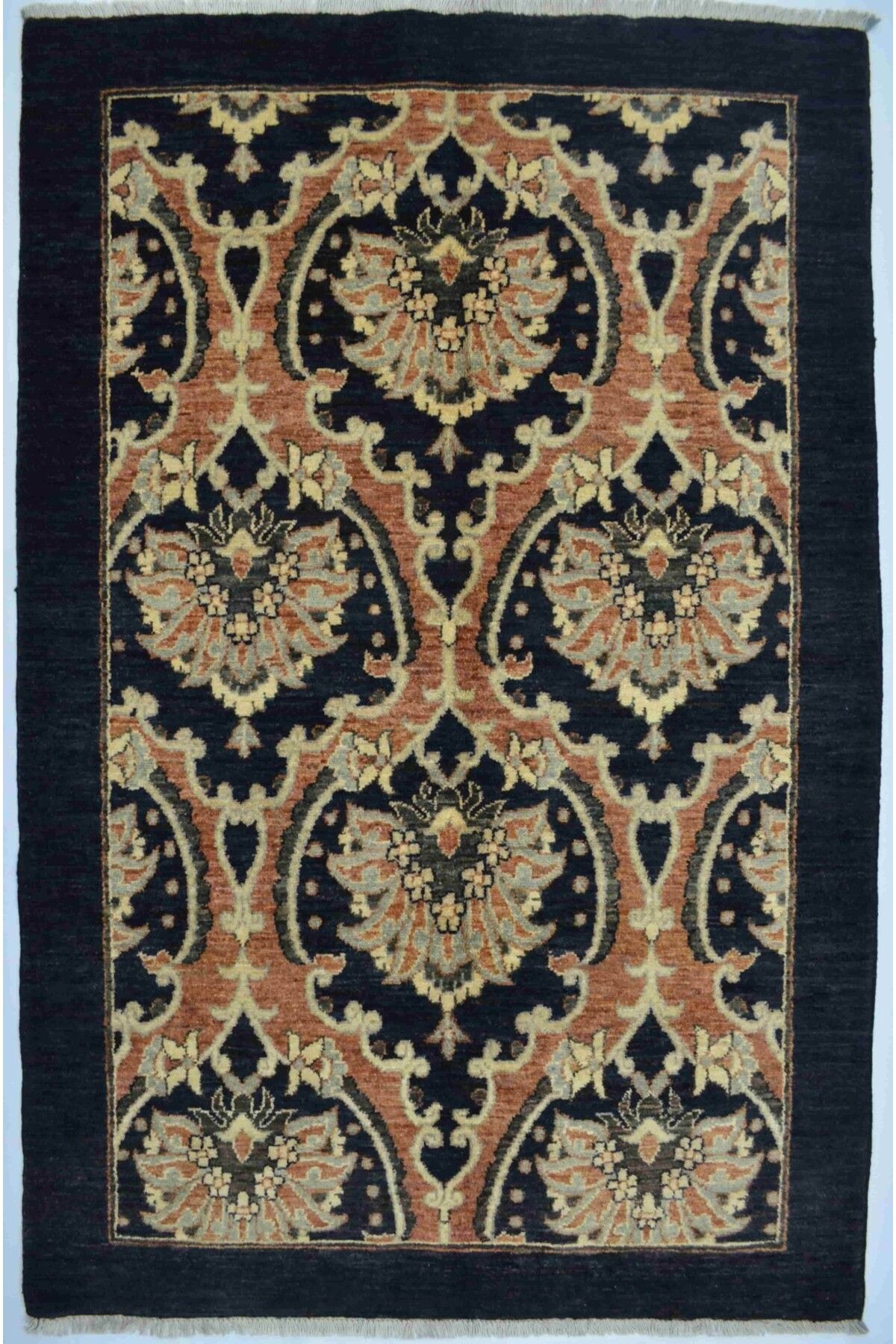 Handmade Kirman Yünü El Dokuma Uşak Ziegler Halısı 100x165 cm (1.65 m²)