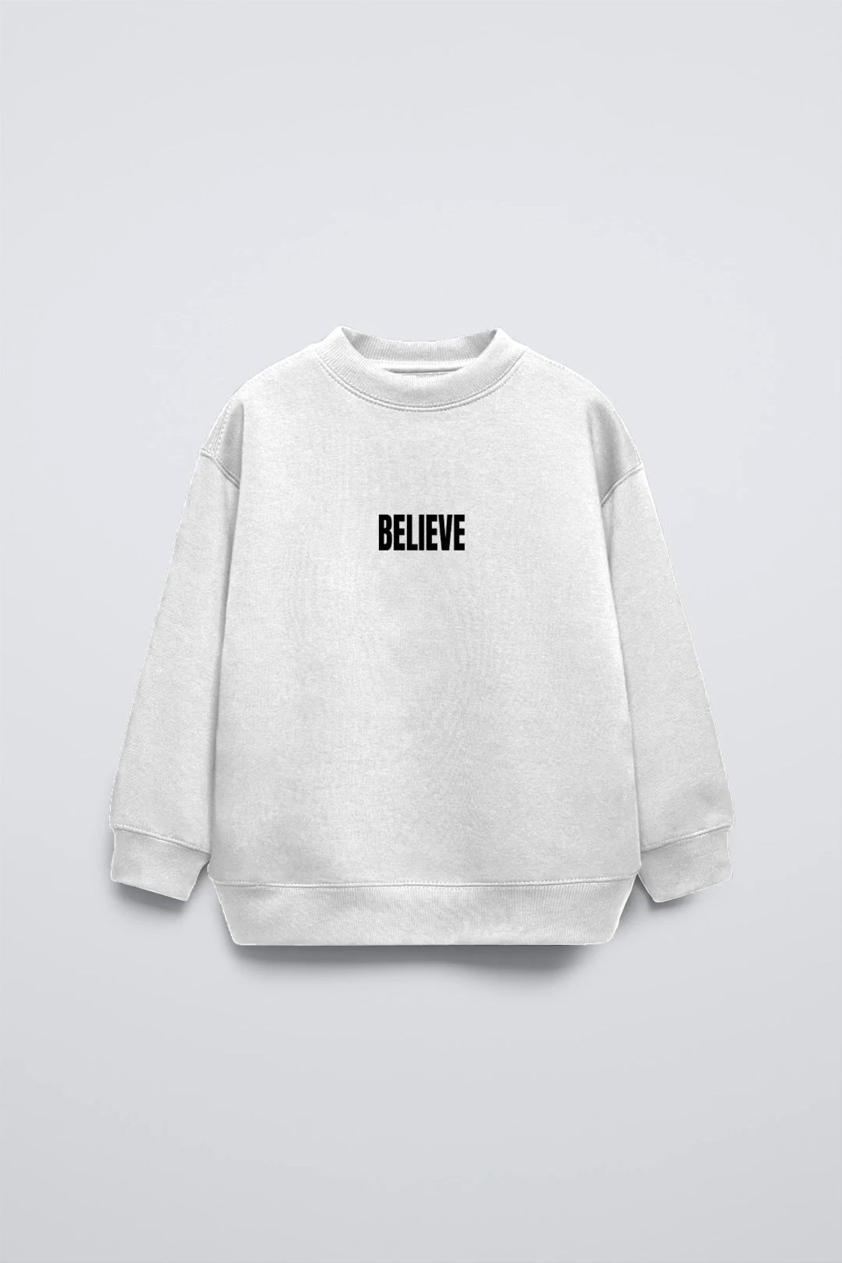 The Champ Clothing-Football Themed Believe Printed Ycrew Neck Kids Sweatshirt 3