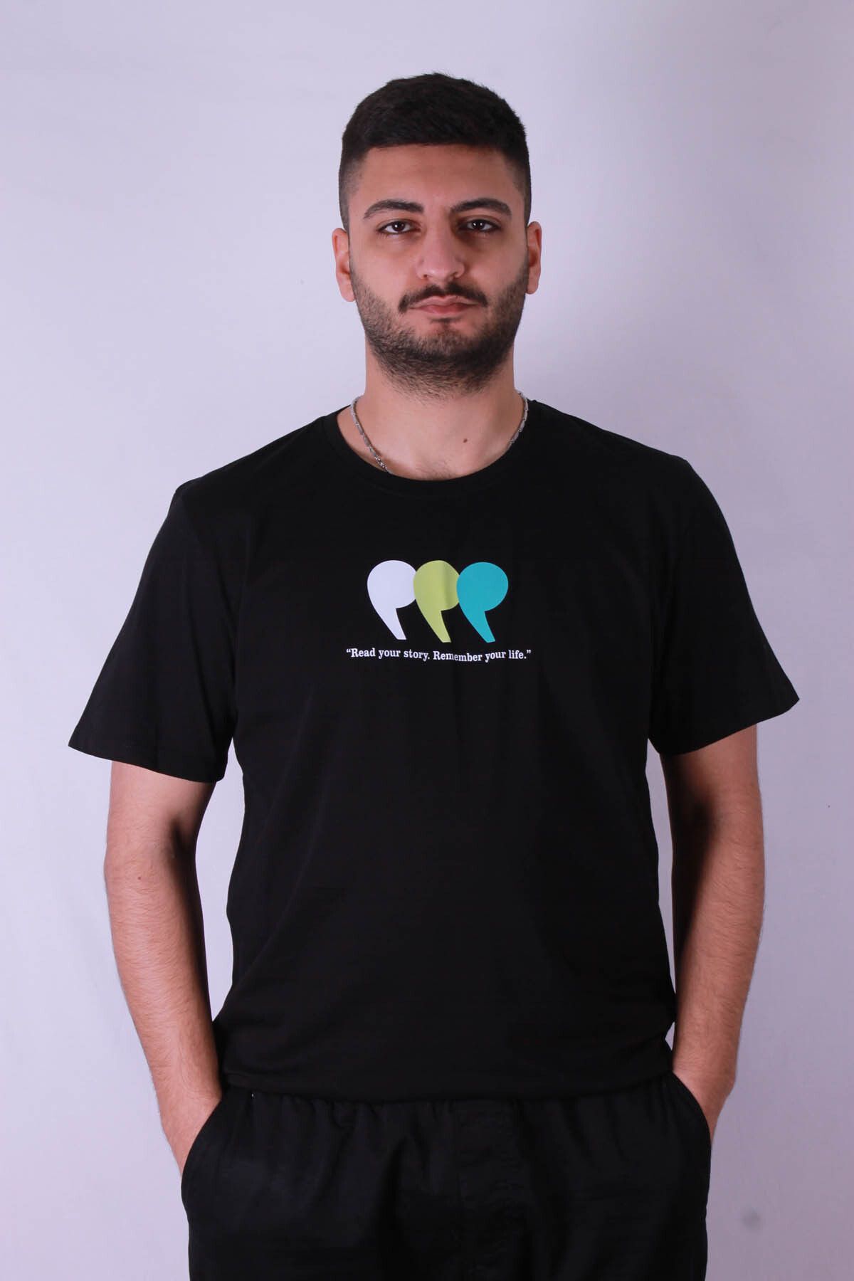 trender-Μαύρο ανδρικό μπλουζάκι - Comma Printed, Tr-02 1