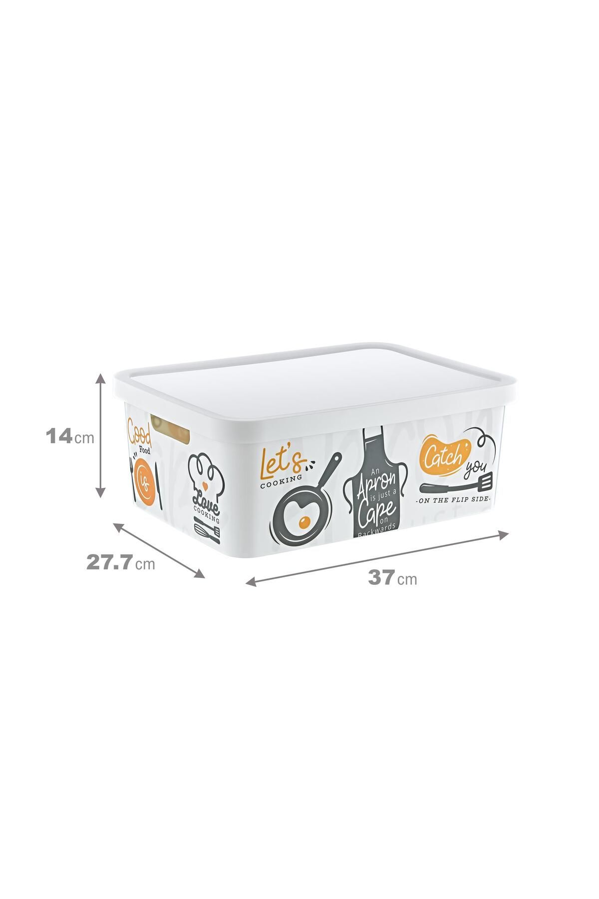 Smartware-Stafi Patterned Multi-Purpose Box with Lid 12 Lt 2