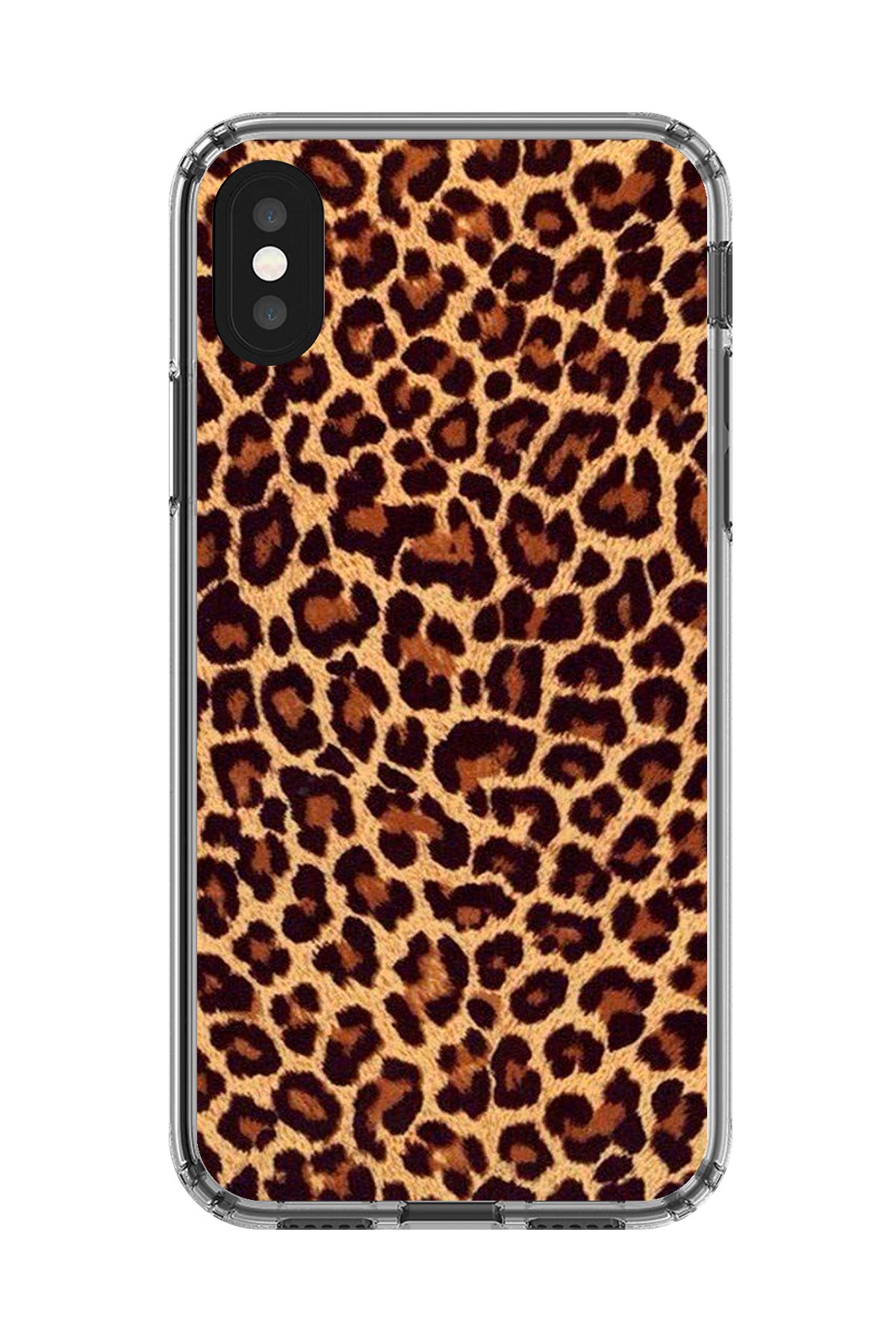 Dali Design iPhone X Uyumlu Şeffaf Kılıf Leopar Tasarımlı 1