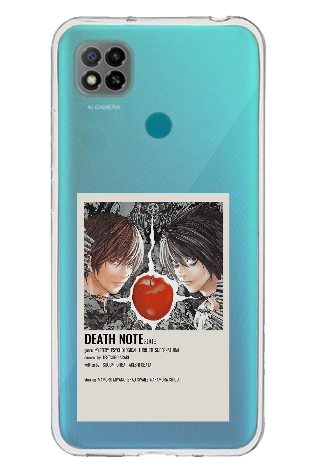 TechTree Redmi 9C / 10A Uyumlu Death Note Poster Tasarımlı Şeffaf Silikon Kılıf