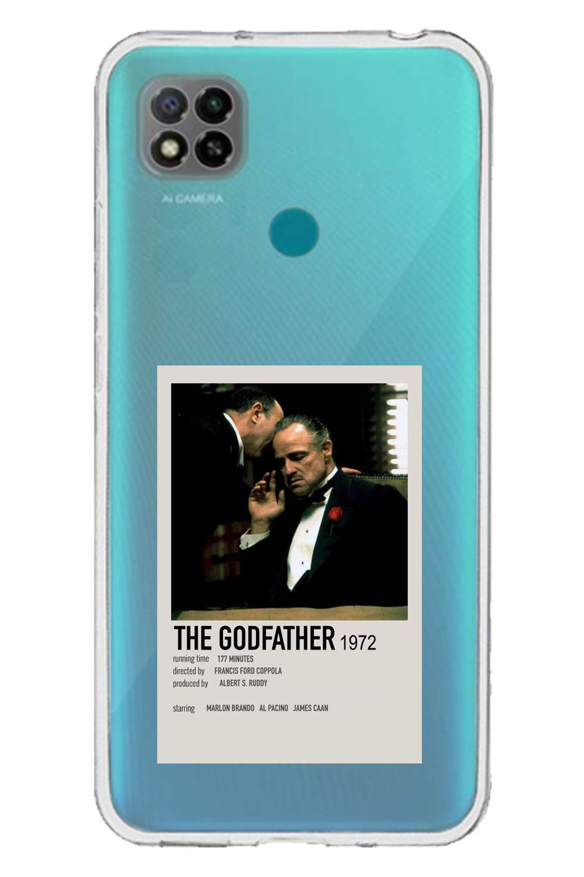 TechTree Redmi 9C / 10A Uyumlu The GodFather Baba Poster Tasarımlı Şeffaf Silikon Kılıf