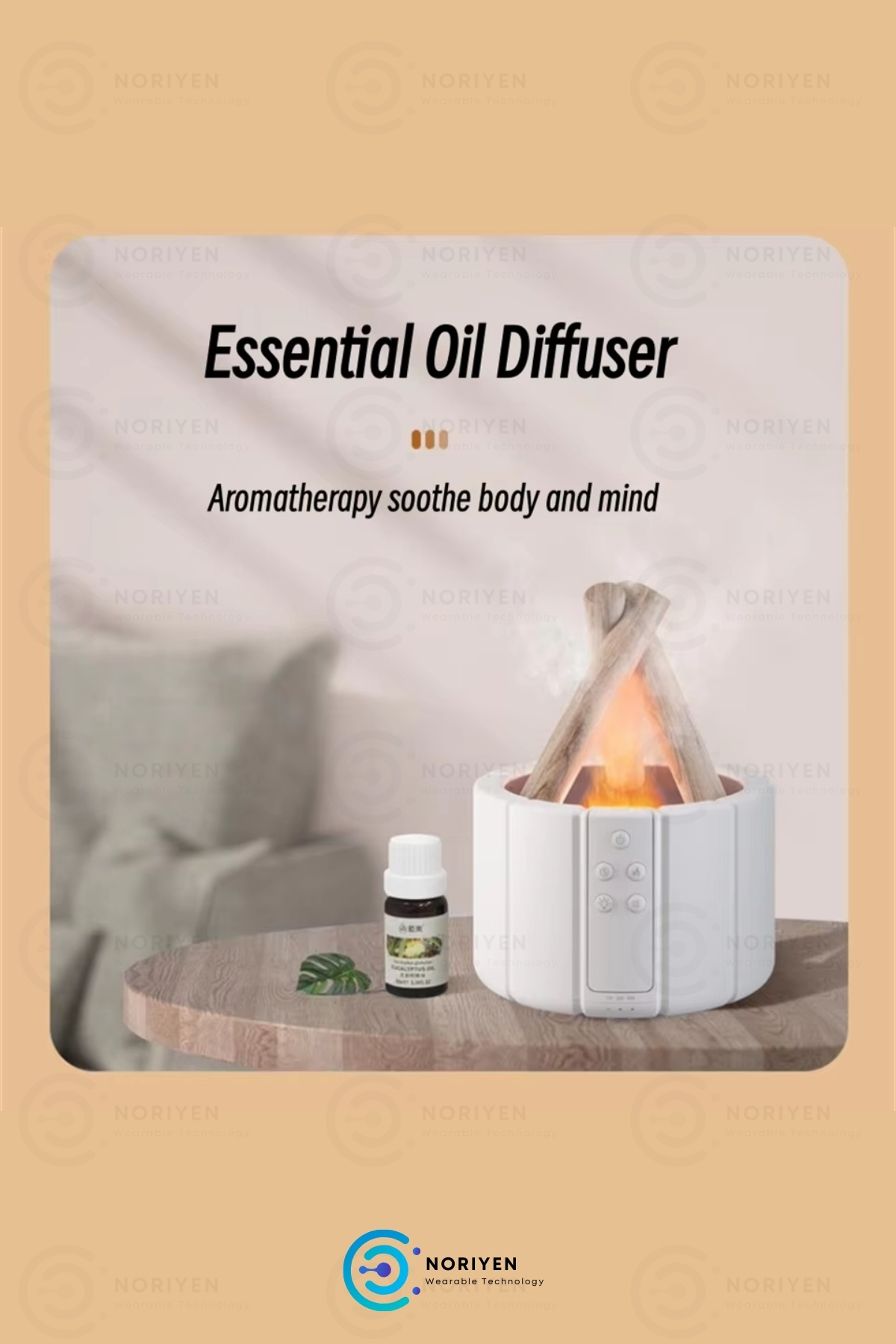 Yeni Nesil Bonfire Şömine Hava Nemlendiricisi 280 ML Renkli Gece Işığı Buhar Makinesi Aroma Difüzör