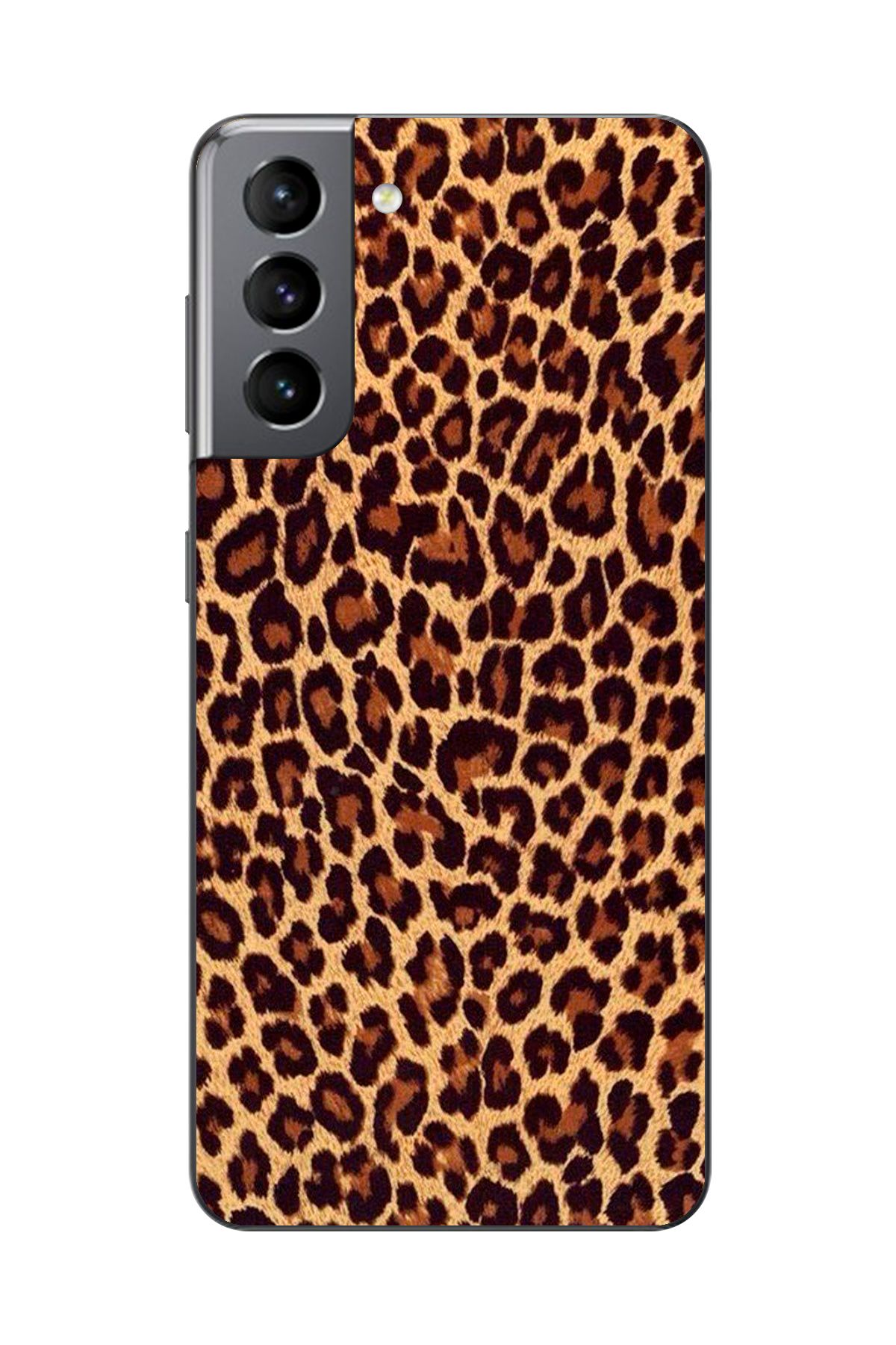 Dali Design Samsung Galaxy S21 Uyumlu Şeffaf Kılıf Leopar Tasarımlı 1