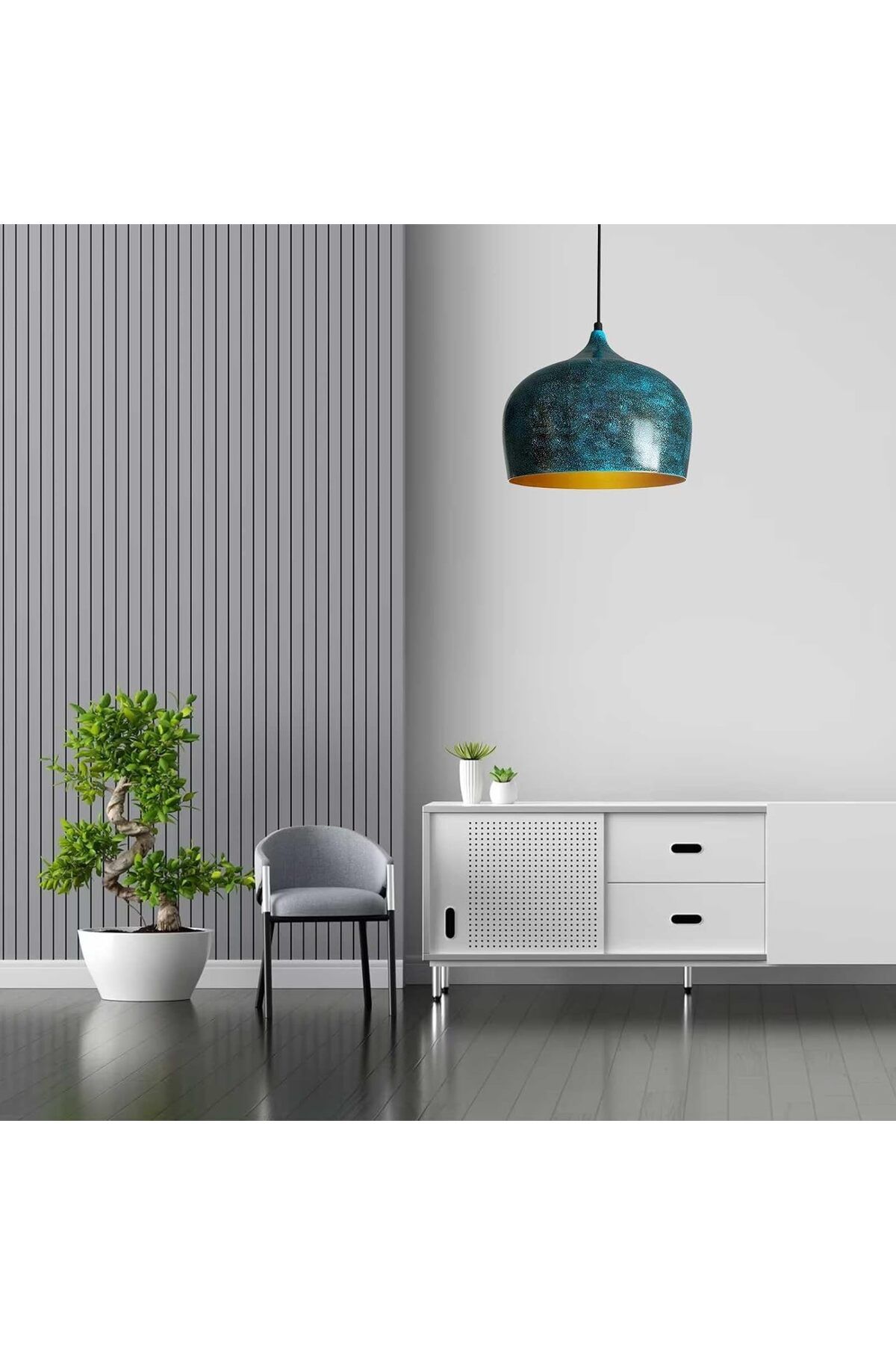 Bamyum-Kreis 30 cm Hängelampe Metall E27 Ocean 4